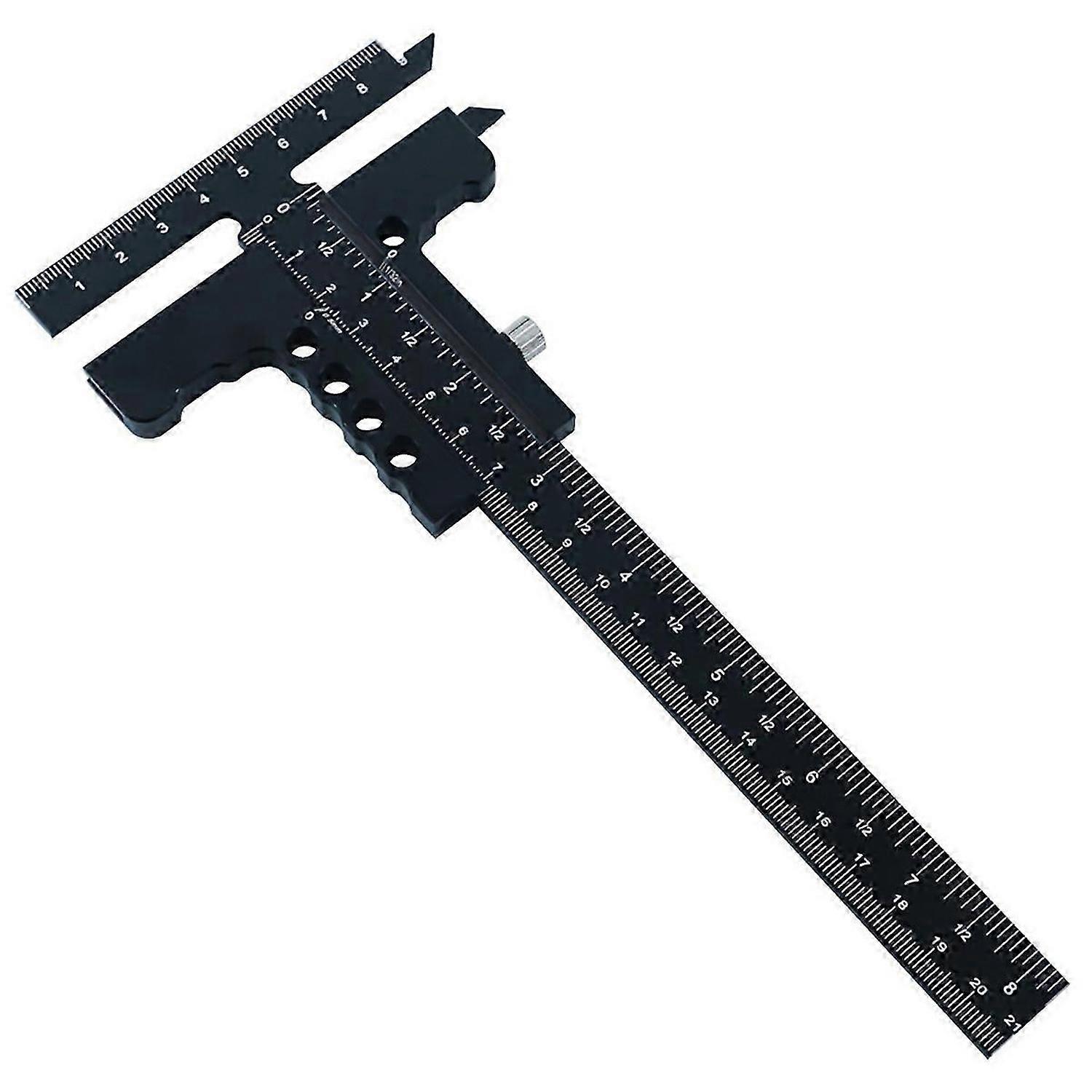 Ruler Metal Slider Ruler Accurate Angle Measurement Scribe Tool B