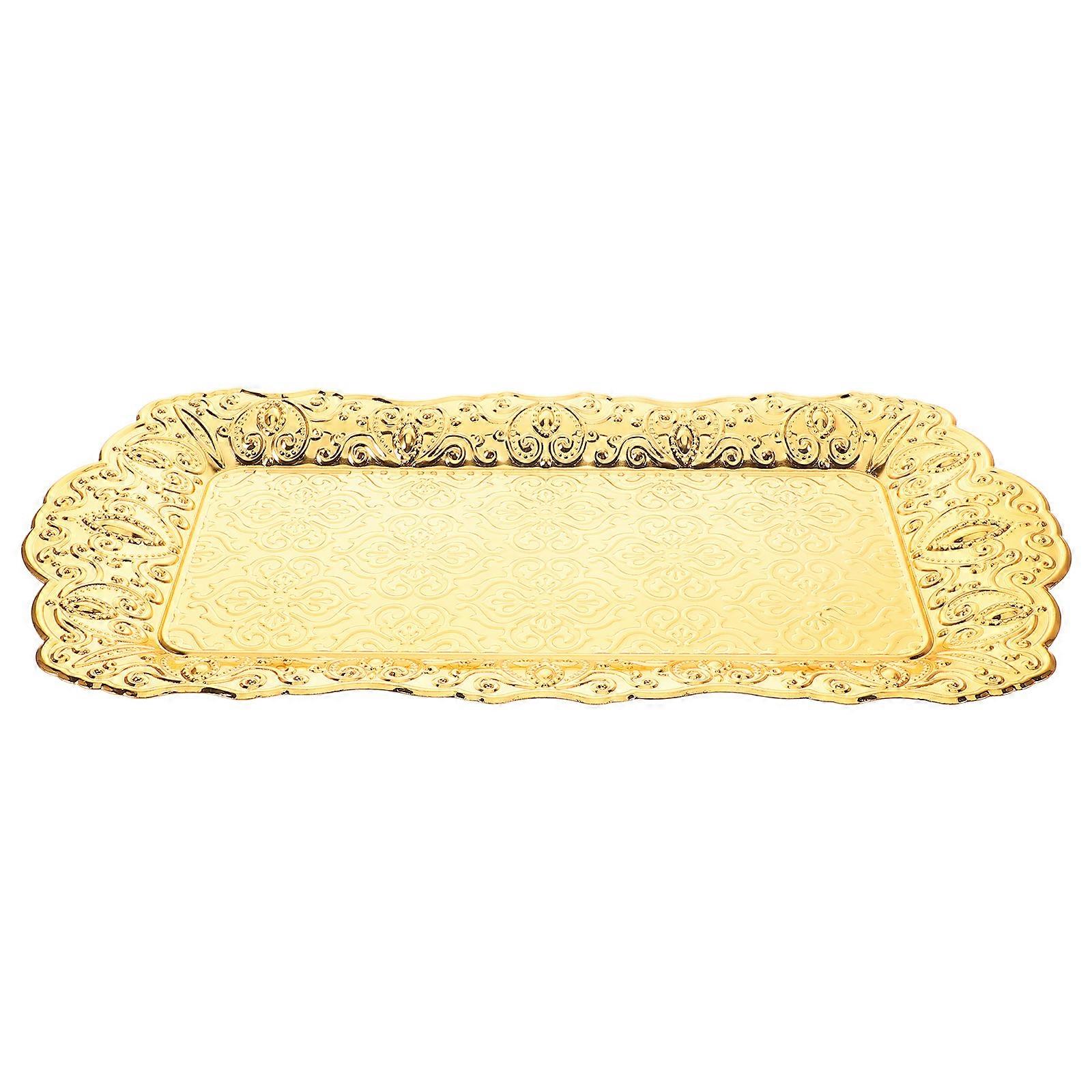 Metal Serving Tray 3Pcs Small Aluminium Alloy Fruit Tray for Parties