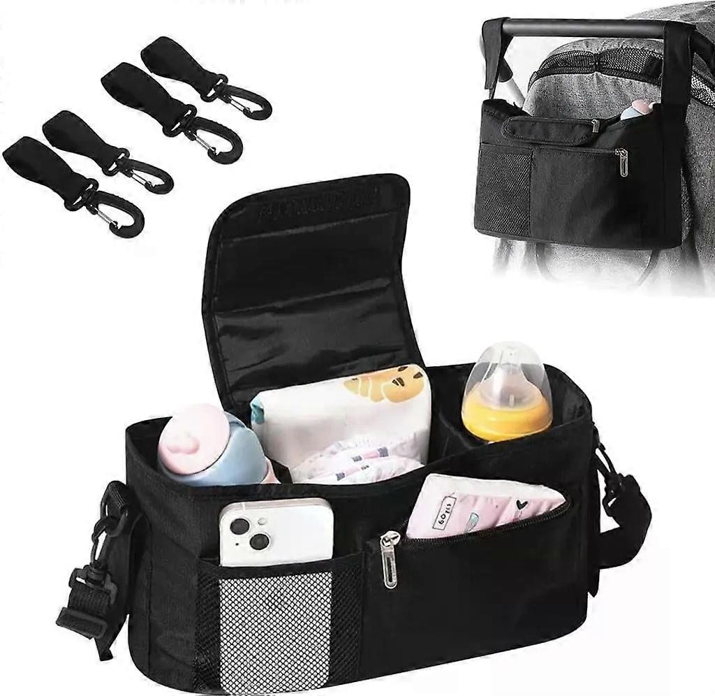 Stroller Bag, Universal Stroller Organizer, with Insulated Cup Holder, Stroller
