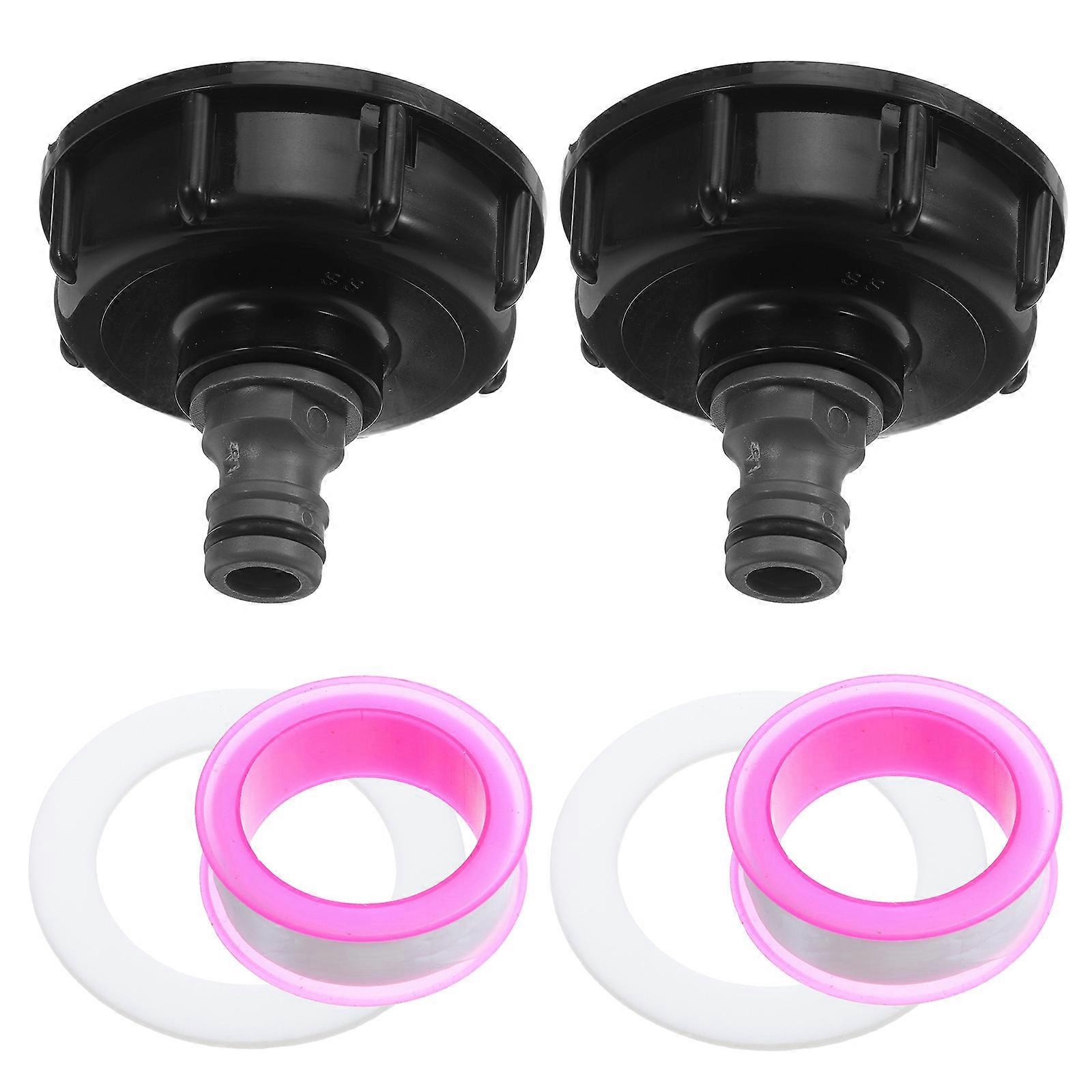 Tonne Bucket Adapter Plastic Barrel Connector for Garden Hose 2Sets