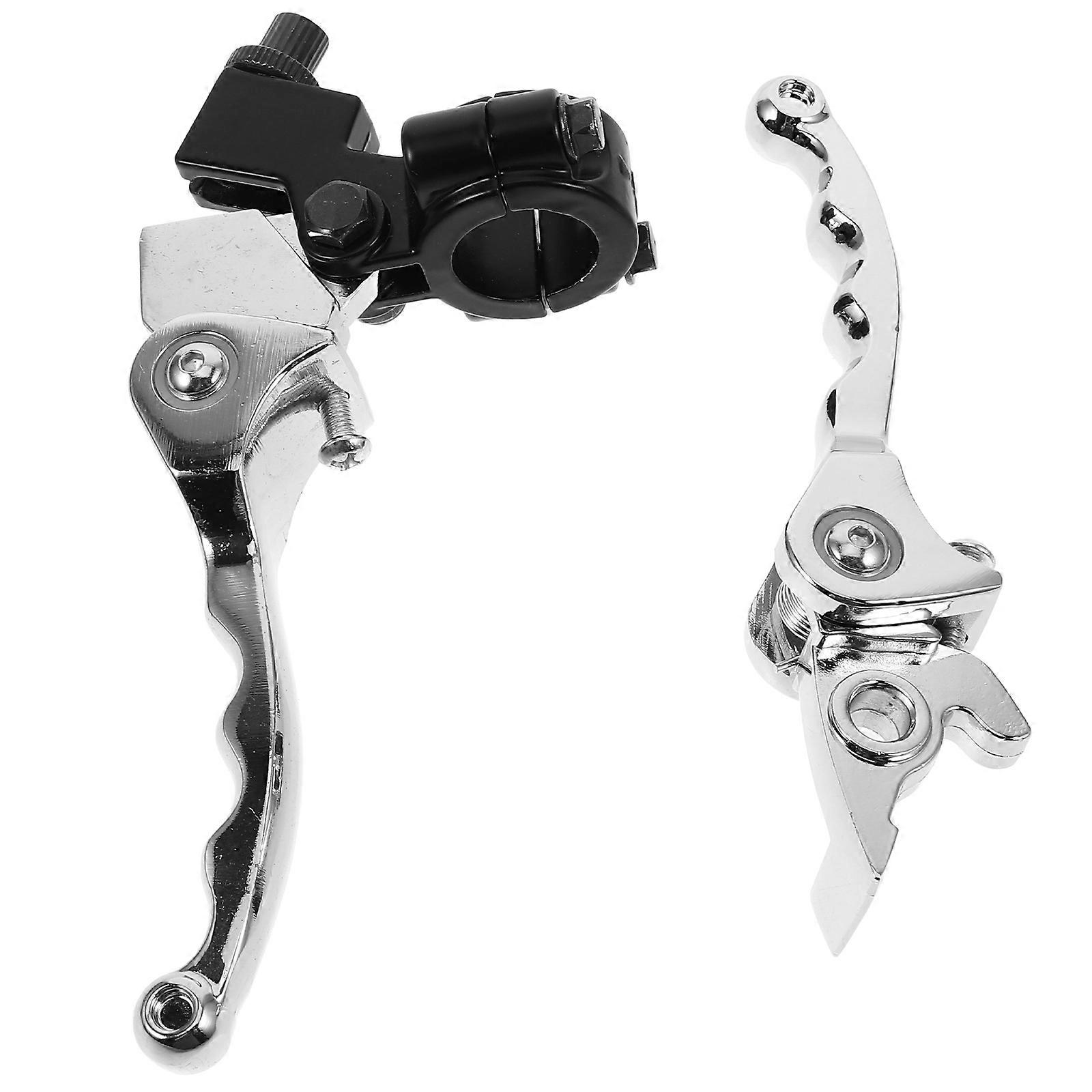 Motorcycle Brake Handle Curved Off-Road Riding Aluminum Assorted Color for Braking 1 Pair