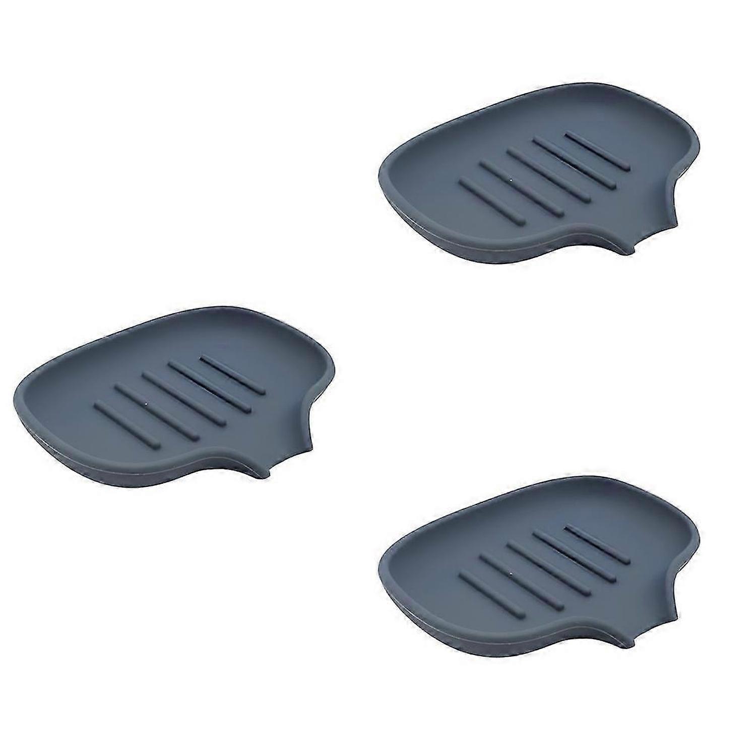 Self Draining Soap Dish,Bathroom Soap Dish Soap Tray Dark Gray