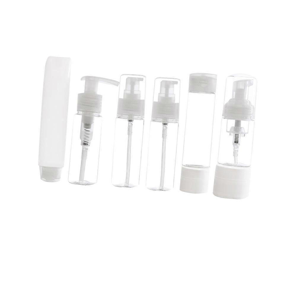 Travel Empty Bottle Press Pump Bottle for Storage Use 2Sets Transparent