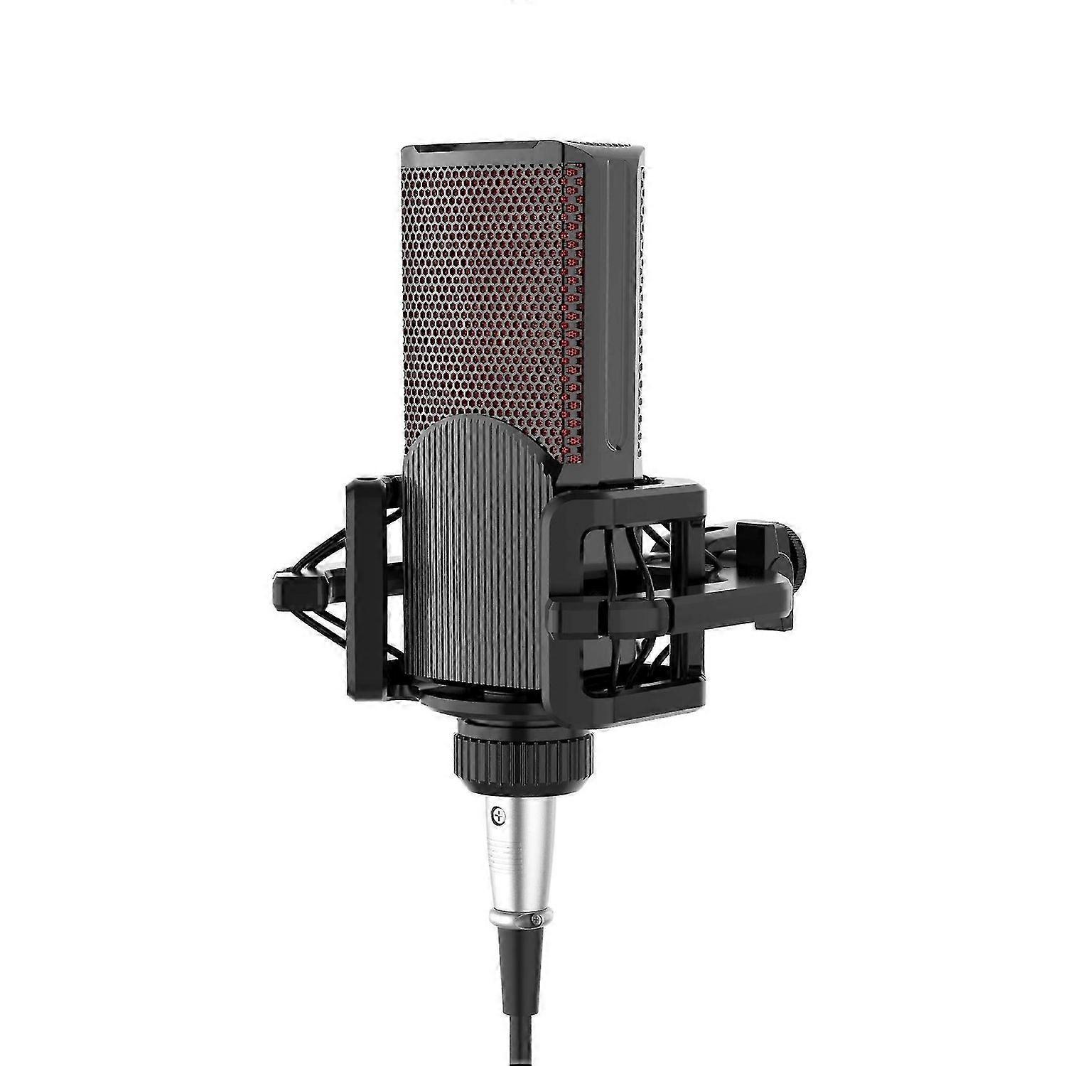 Microphone Shock Mount with Microphone Filter Windscreen Reduce Noise Anti Vibration Screen Stable E