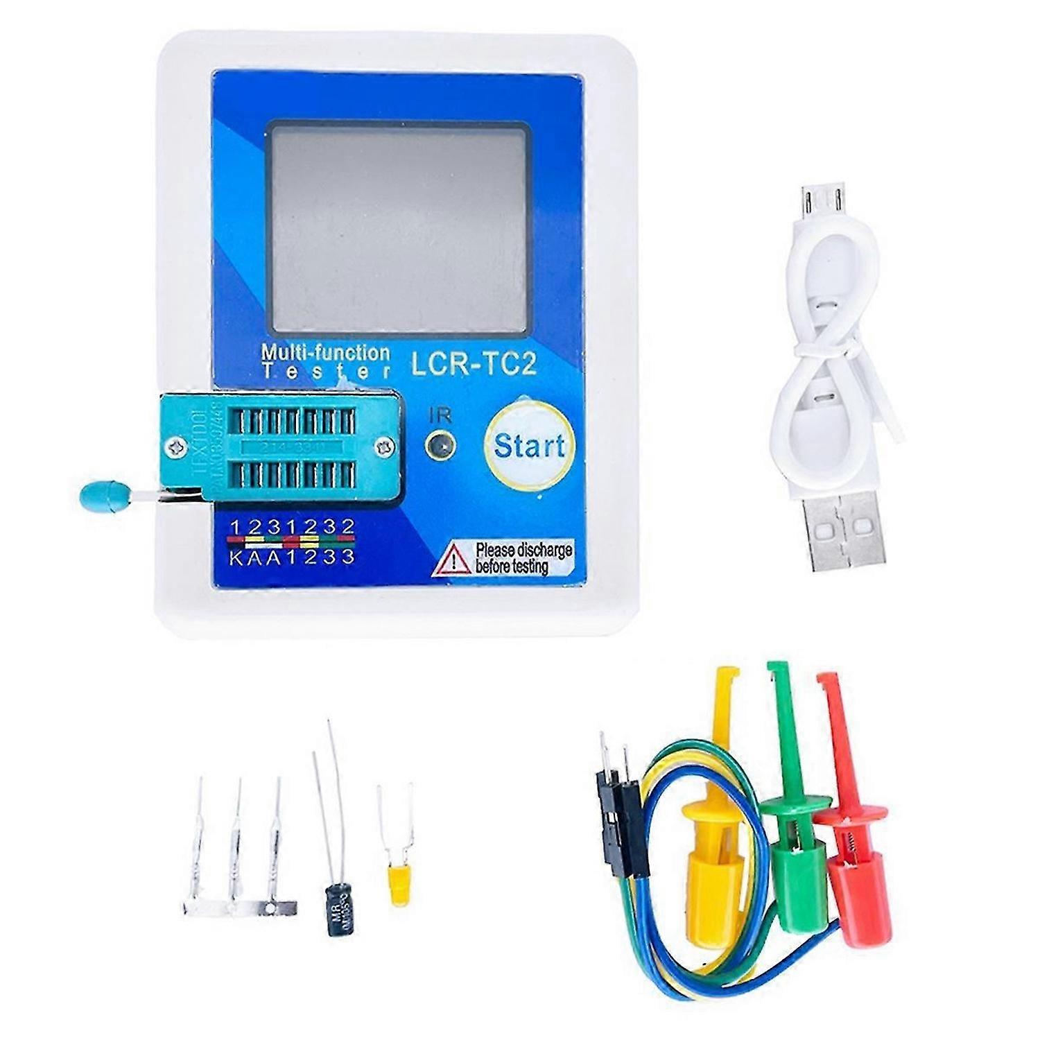 LCR-TC2 istor Tester Diode Triode Capacitance Meter V2. Multimeter Capacitor Resistor Multifunc