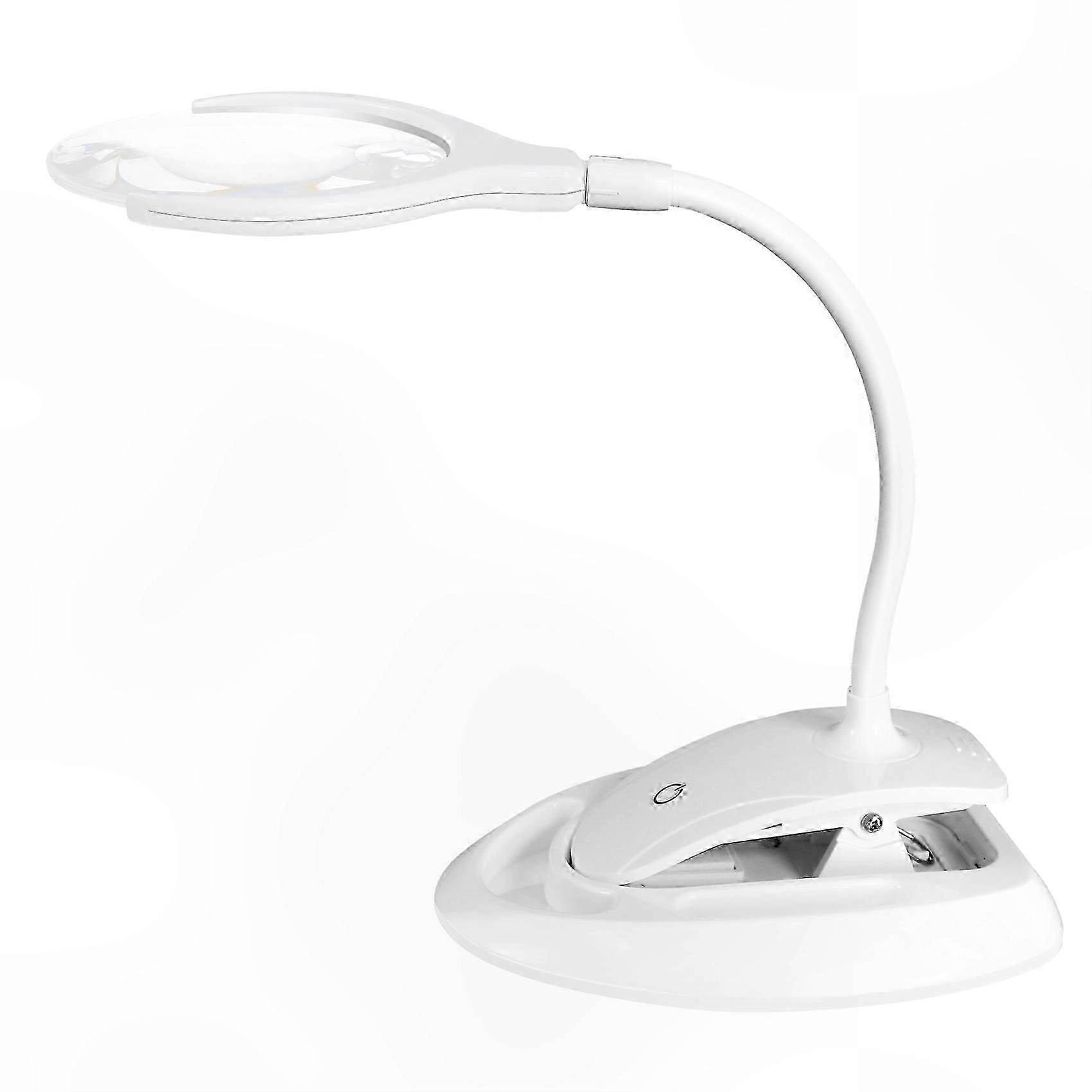 Rechargeable LED Lighted Magnifier Glass 3X 8X for Reading, Crafts, Hobbies, and Inspection with Desk Table Illuminated Handheld Magnifying Tool