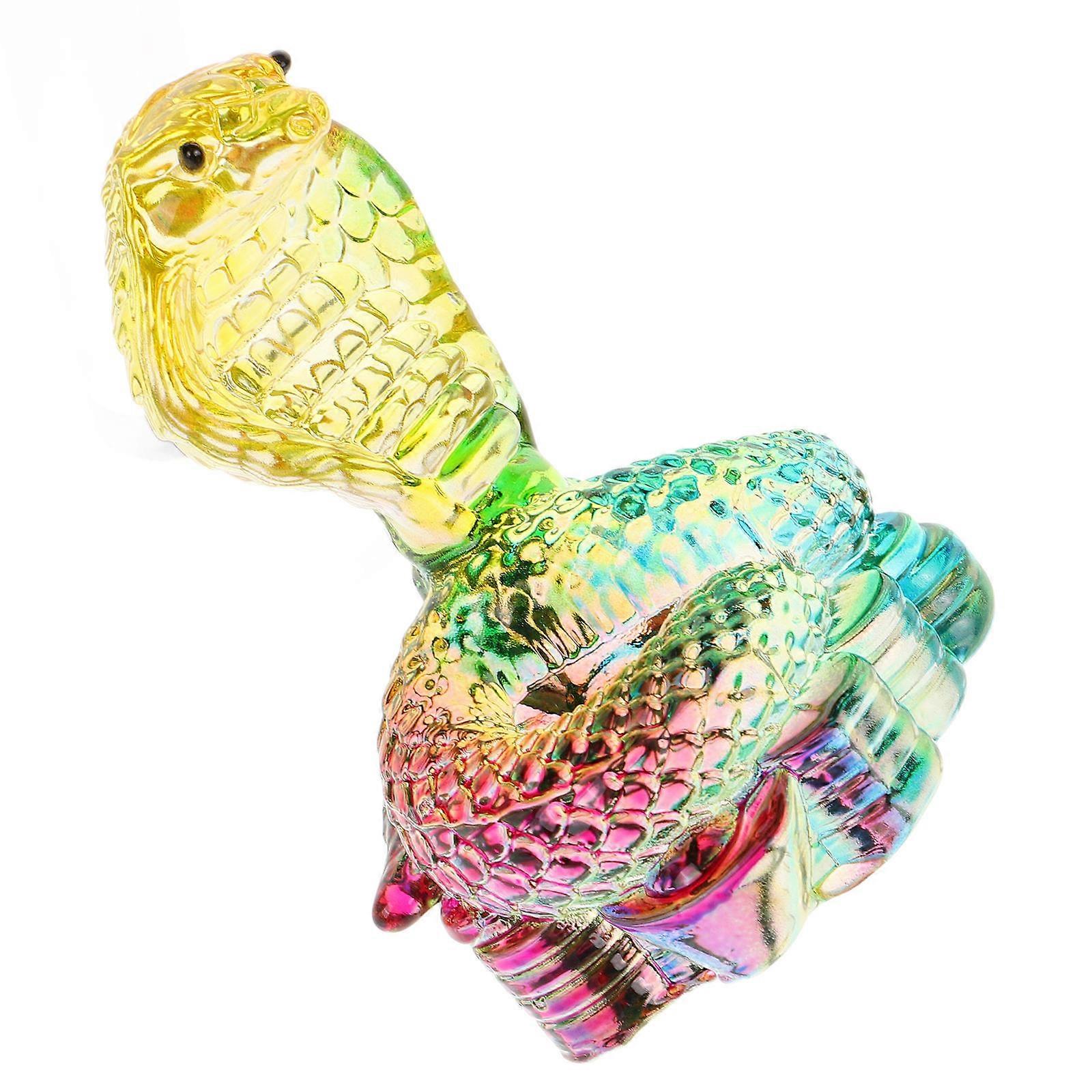 Crystal Snake Figurine Desktop Snake Sculpture Decorative 2Pcs Set