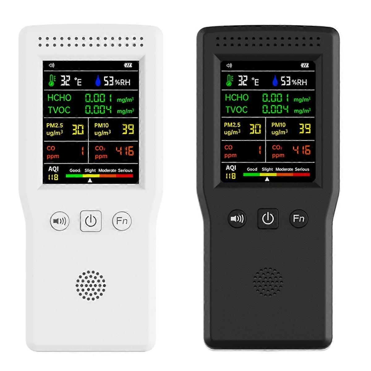 Air Quality Monitor Indoor,Portable Detector,Real Time Monitoring,Large Display with Voice Alert,Ho