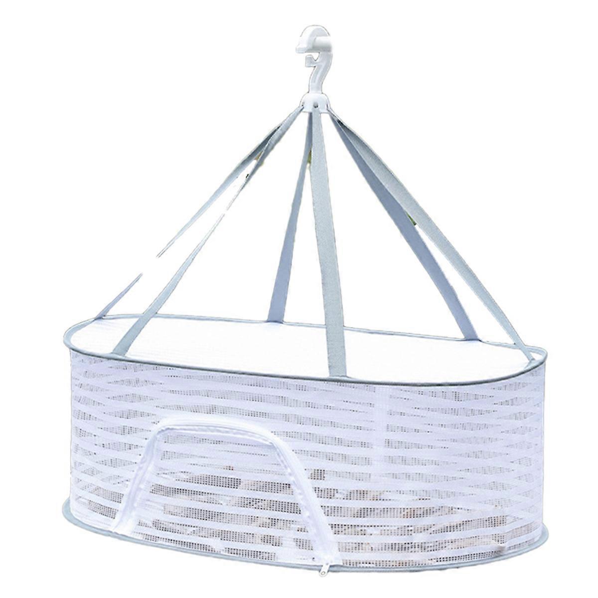 Portable Mesh Clothes Hanging Dryer Folded Herb Rack C