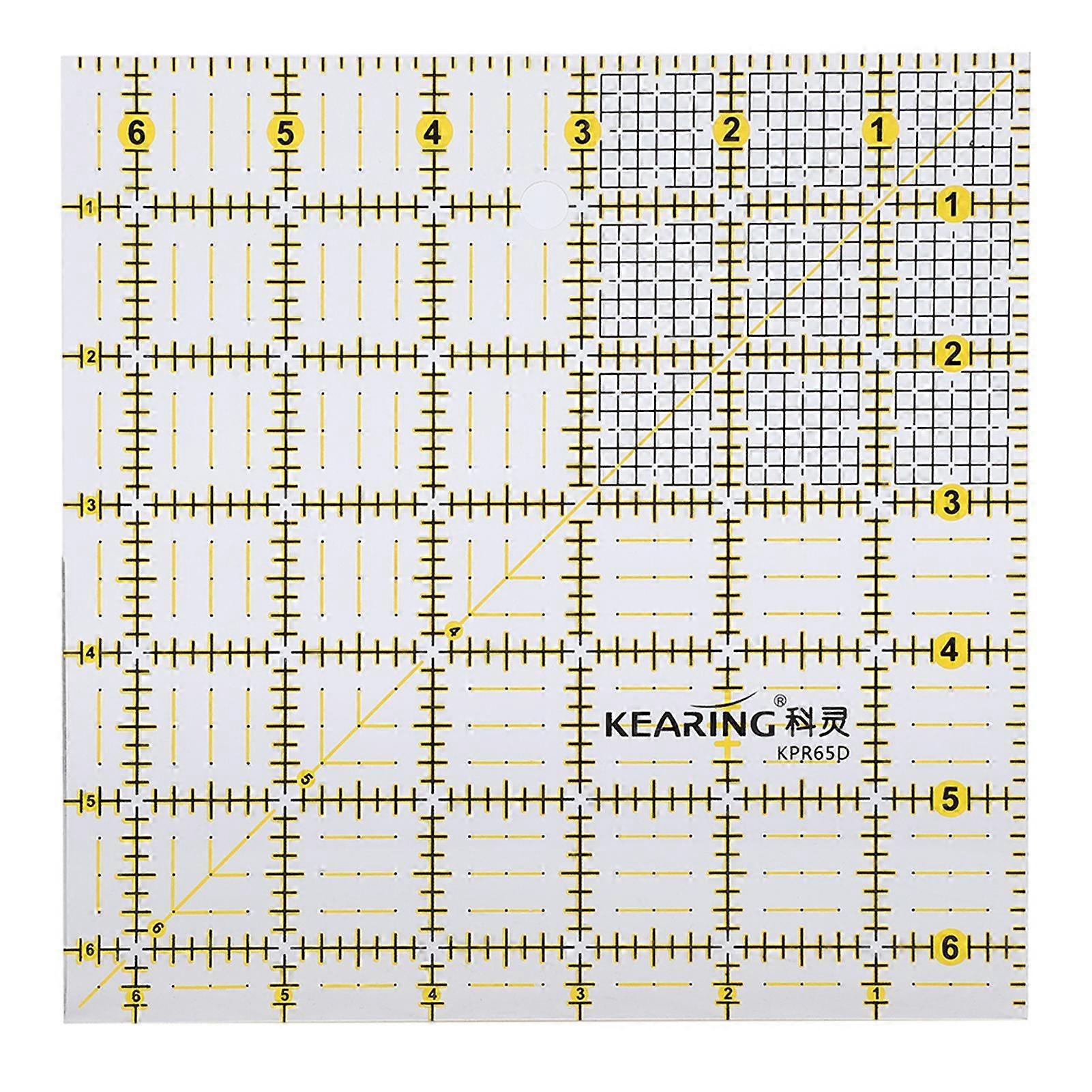 Square Quilting Ruler Hand Craft PatchWork Sewing Tool Plastic Display Rulers 16 X 16cm