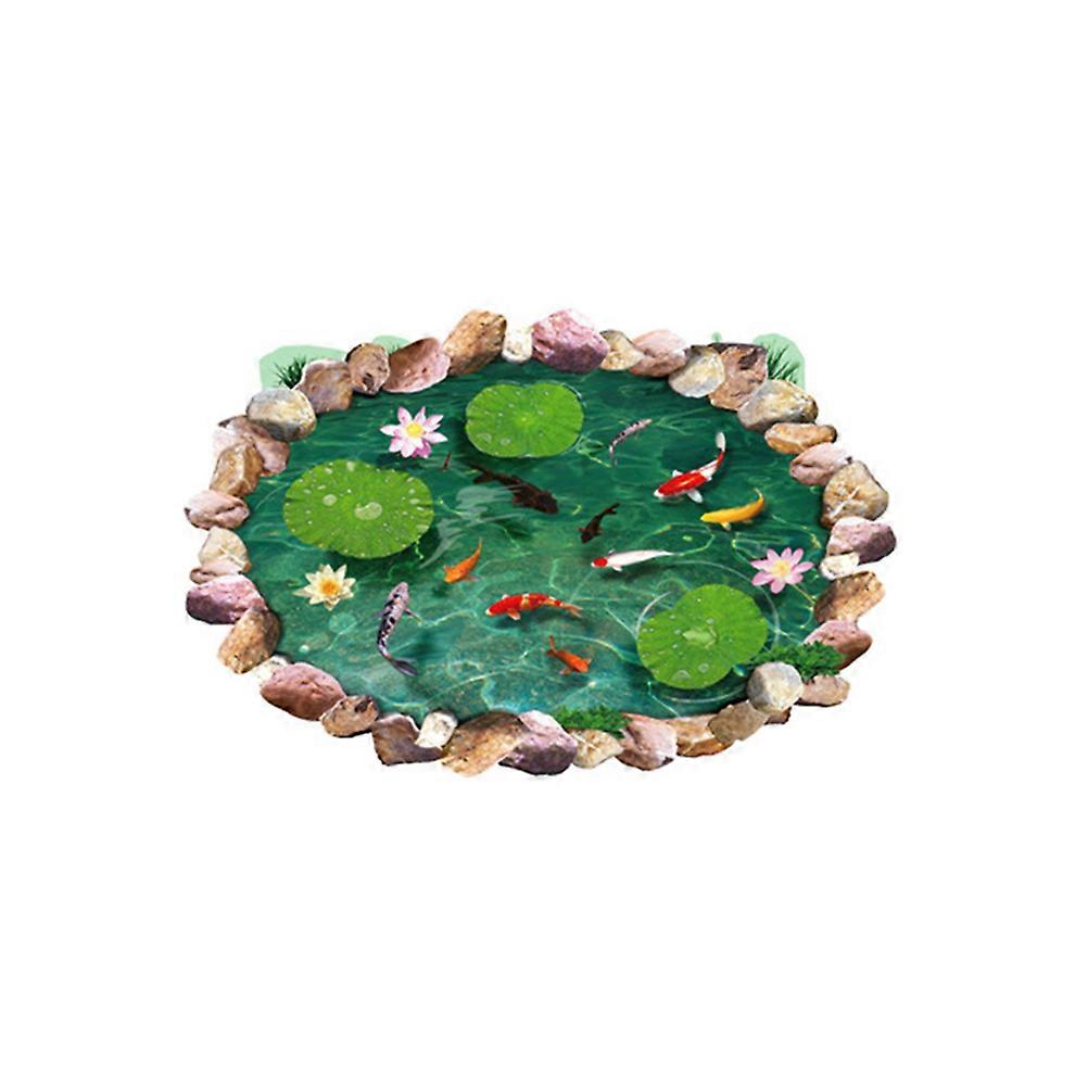 3D Stickers for Wall Decoration Pond and Lotus Theme