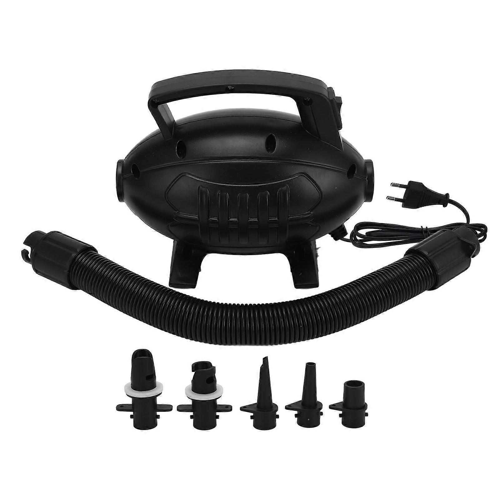 Electric Air Pump 600W High Efficiency Low Noise Inflation Pump with 5 Nozzles for Inflatable Mattress Bed Swim Ring EU Plug 220-240V