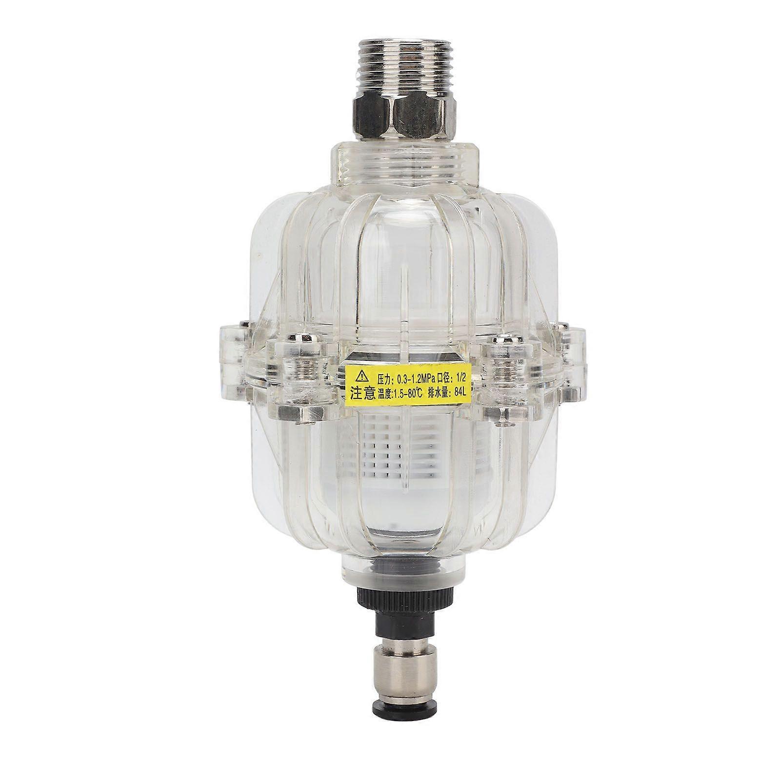 AD400 Transparent Air Compressor Filter 1/2in Oil Water Separator Automatic Drain Valve 0.31.2MPa