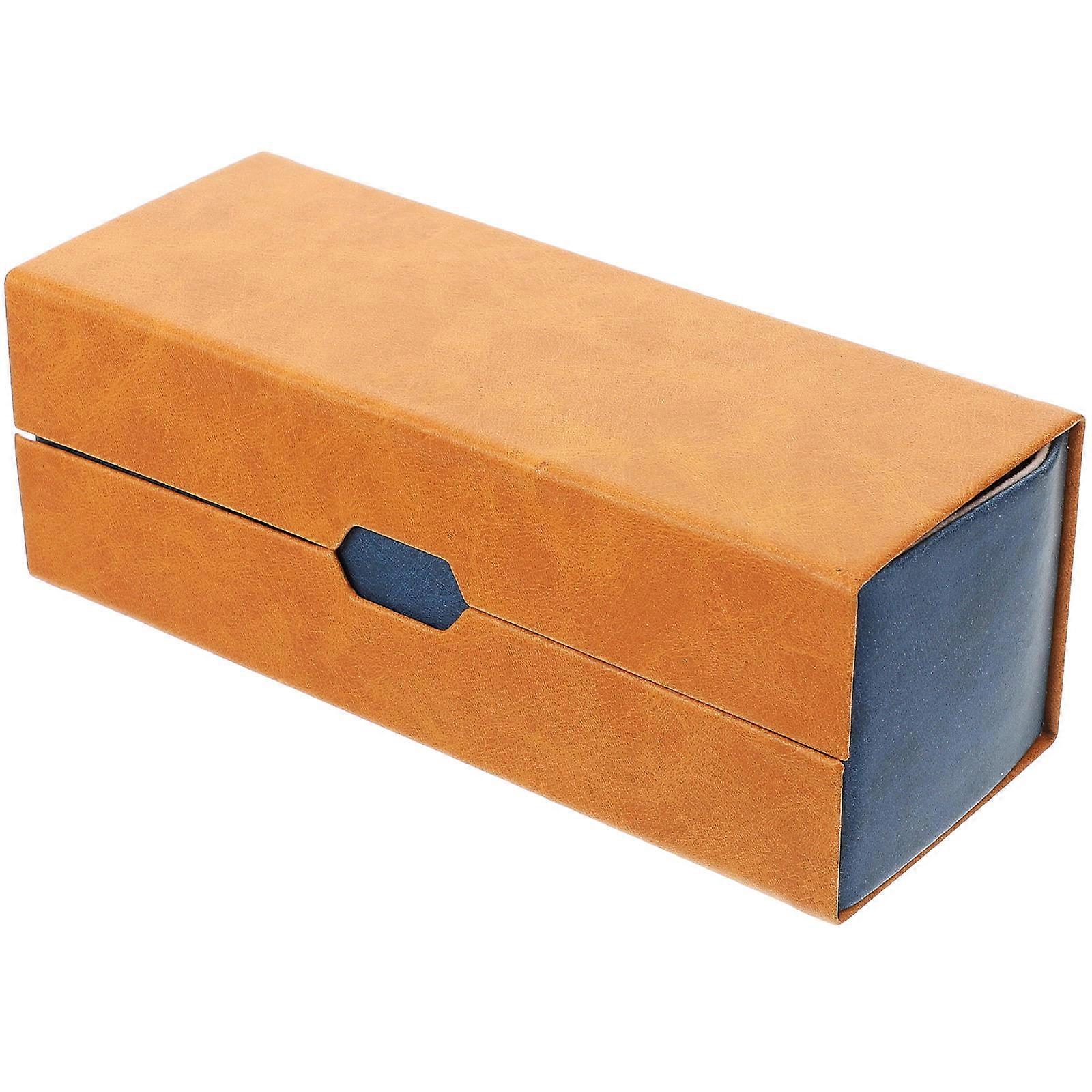 Double-Layer Glasses Box Portable Anti-Press Eyewear Case 2Pcs