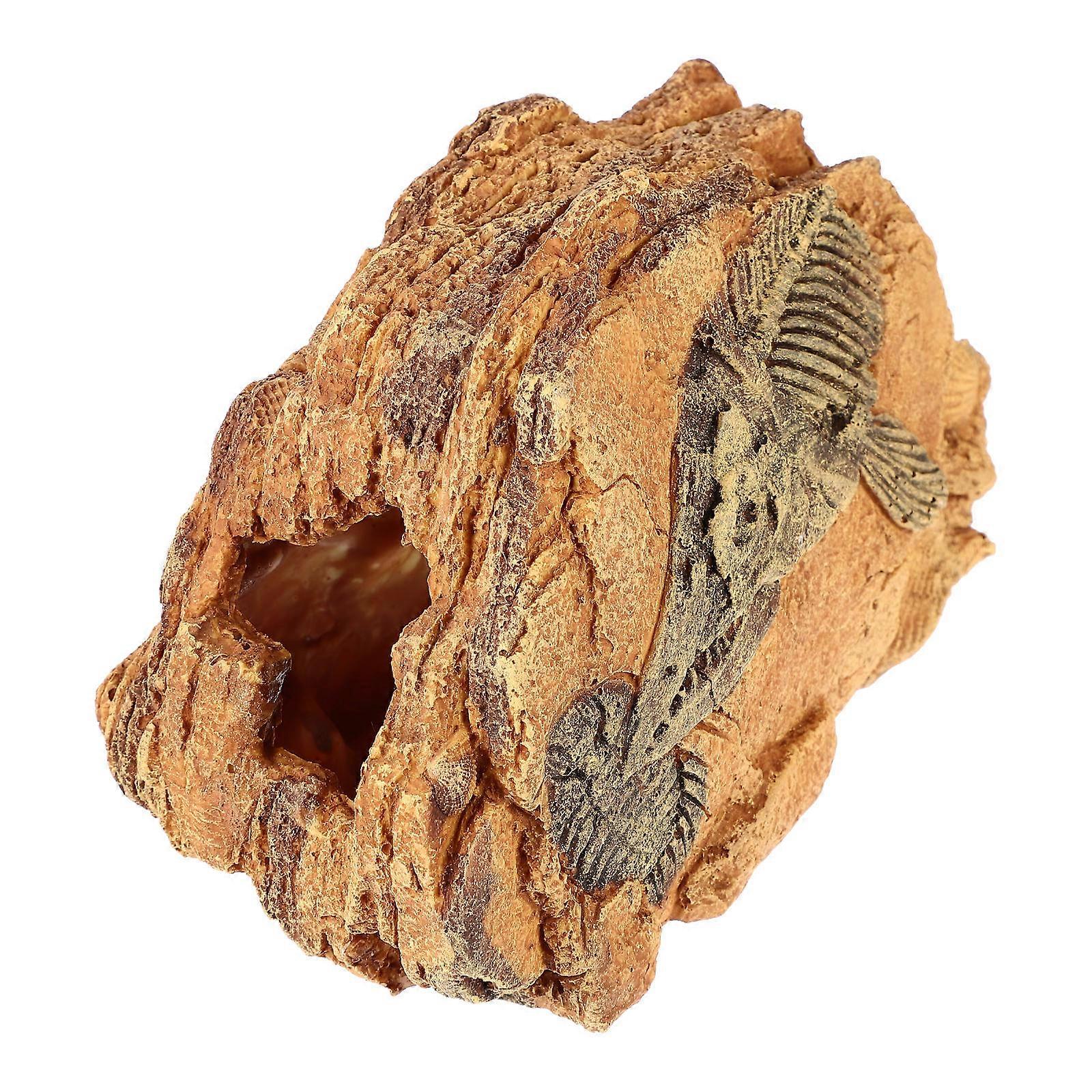 Reptile Hiding Shelter Resin Platform for 3Pcs Reptile Cave