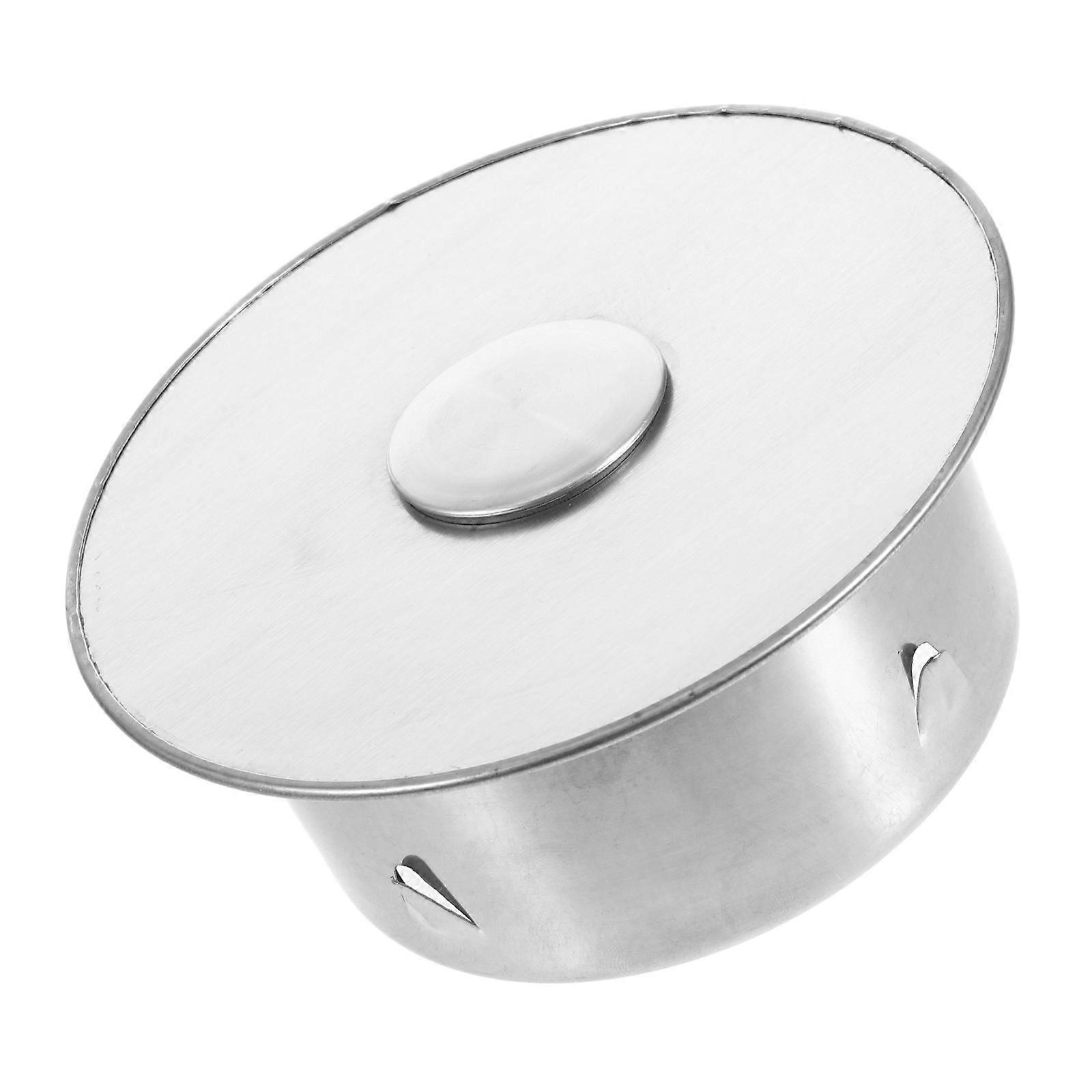 Durable Drain Plug Stainless Steel Pipe End Cap for Odor Prevention in Bathroom 2Pcs