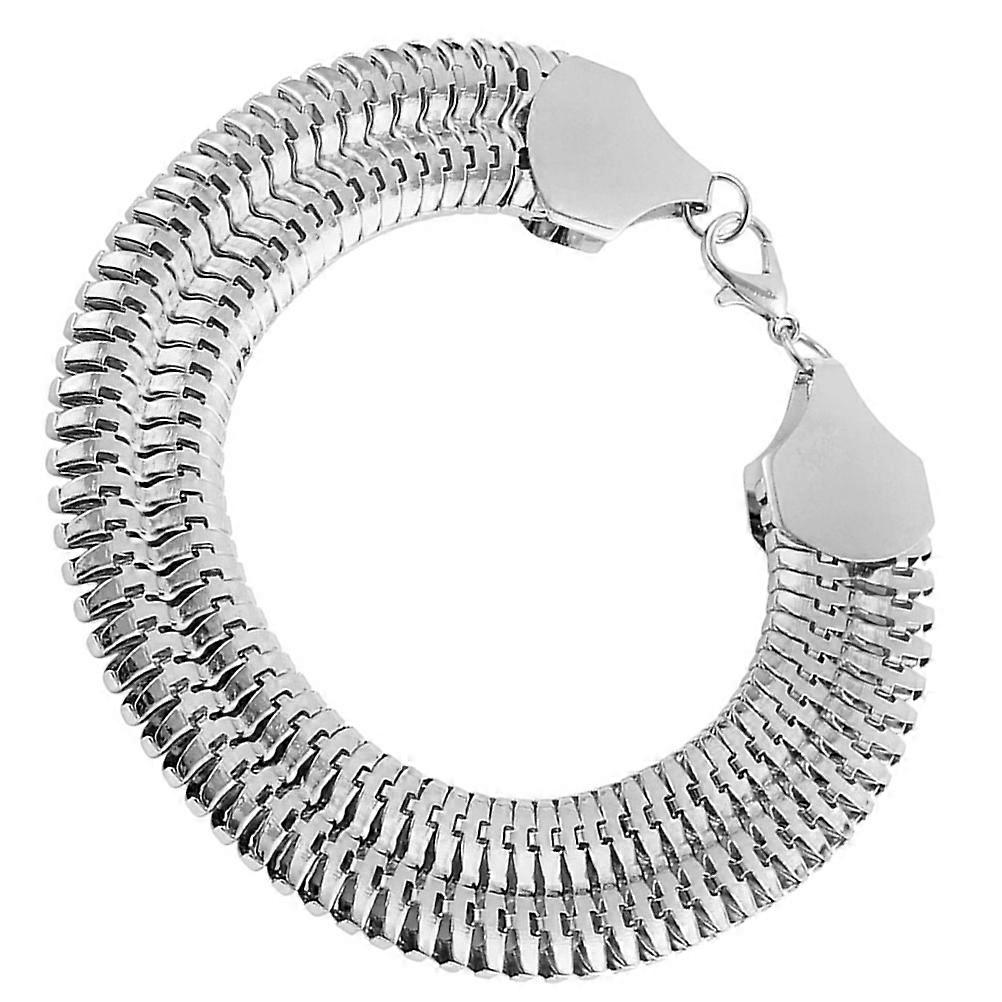 Silver Link Chain Bracelet for Men Decoration 3Pcs Pack