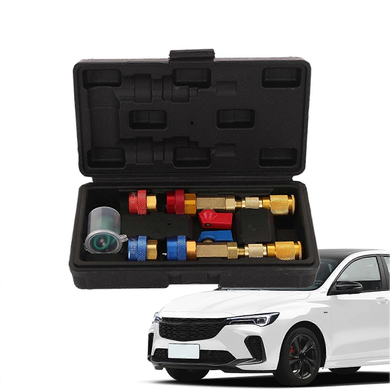 Valve Core Remover Tool For Car Refrigeration AC System Refrigeration Installer Set With O Ring Rubber Seal For Couplers Garage