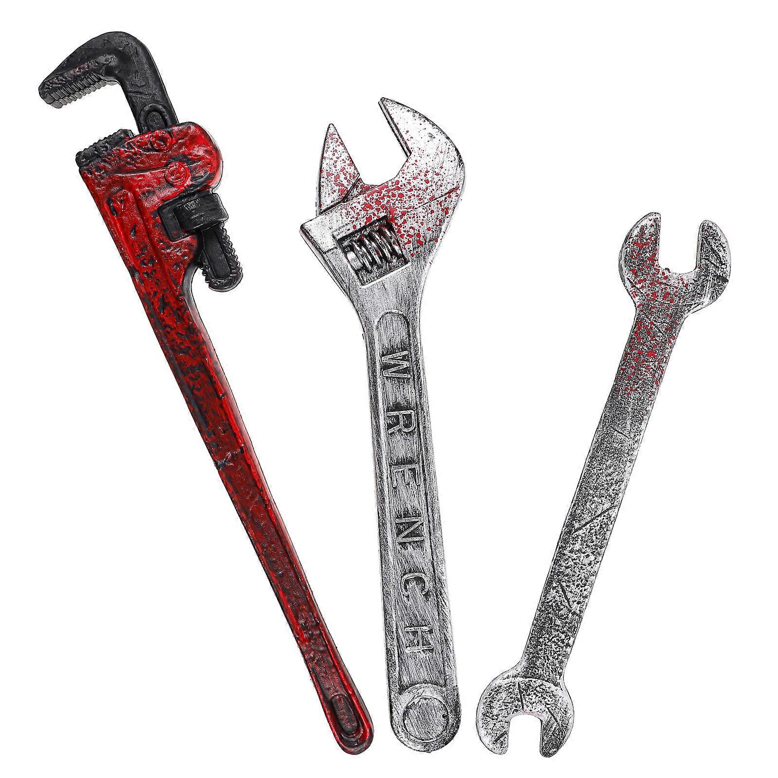 Halloween Simulation Plastic Wrench Prop for Decoration 6Pcs