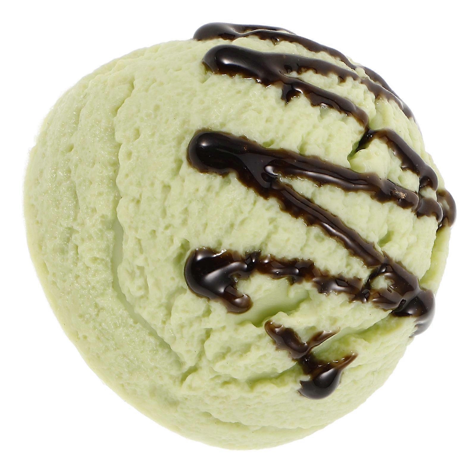 Artificial Ice Cream Balls Model for Decoration PVC Green Ice Cream Ball