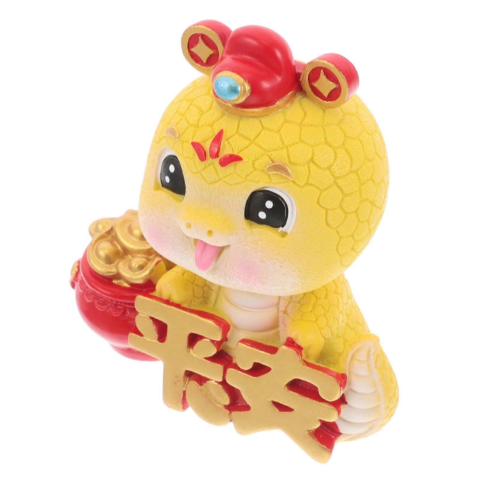 Chinese New Year Snake Figurine for Car Decoration Dashboard 3Pcs