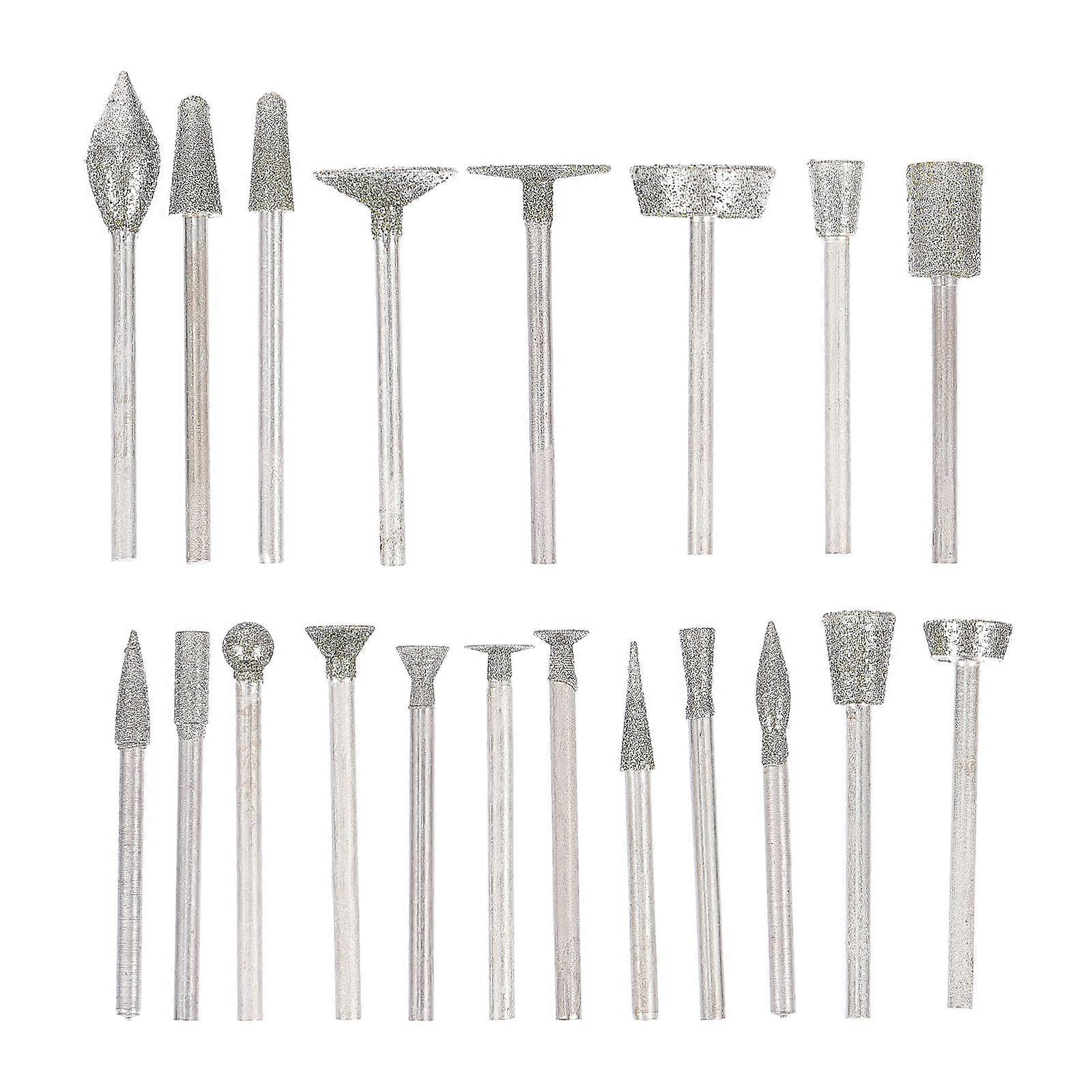 Diamond Grinding Bits Multipurpose Engraving Tools for Stone Polishing 20Pcs