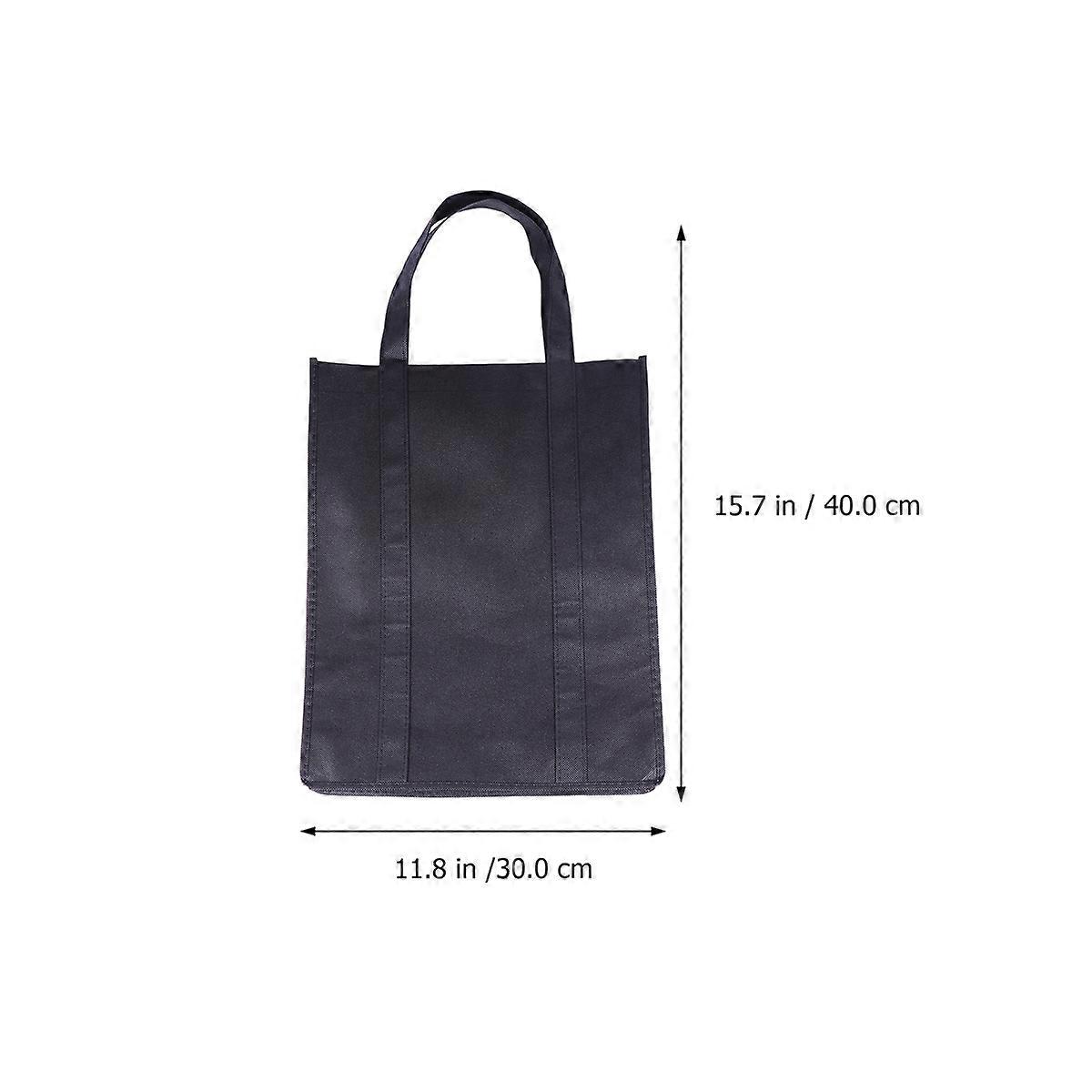 Shopping Bag Foldable for Storage 10Pcs Black Nonwoven