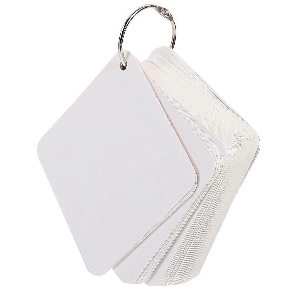 Creative 600 Sheets Blank Cards With Rings For DIY Message Cards And Flashcards Suitable For Writing Study White Material 600Pcs