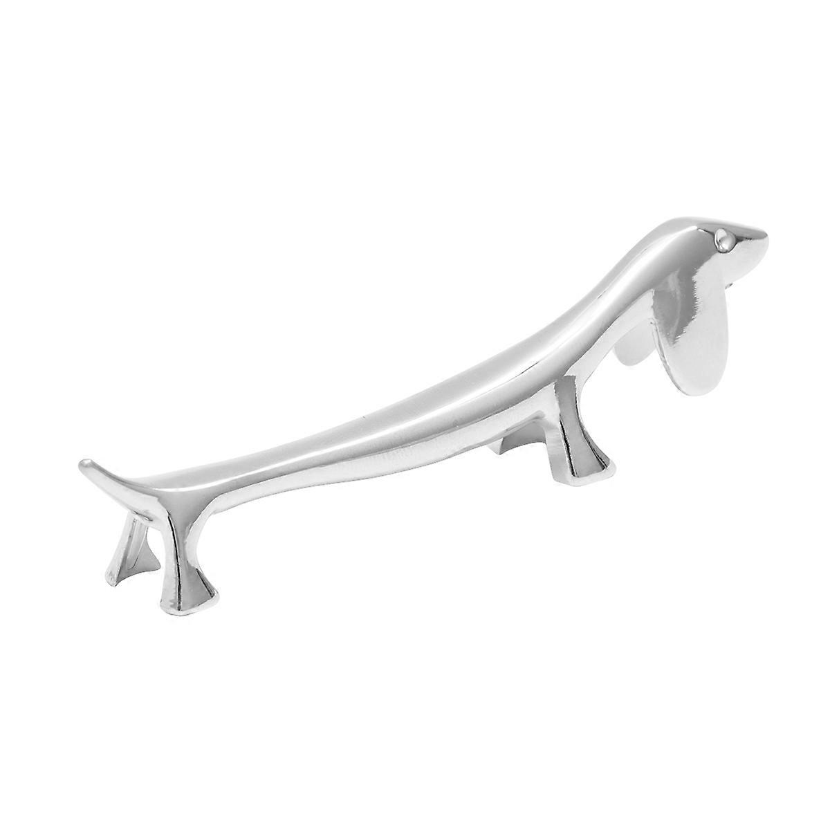 Puppy Shape Zinc Alloy Fork Rest Stand for Holding 2Pcs Silver Chopstick Holder