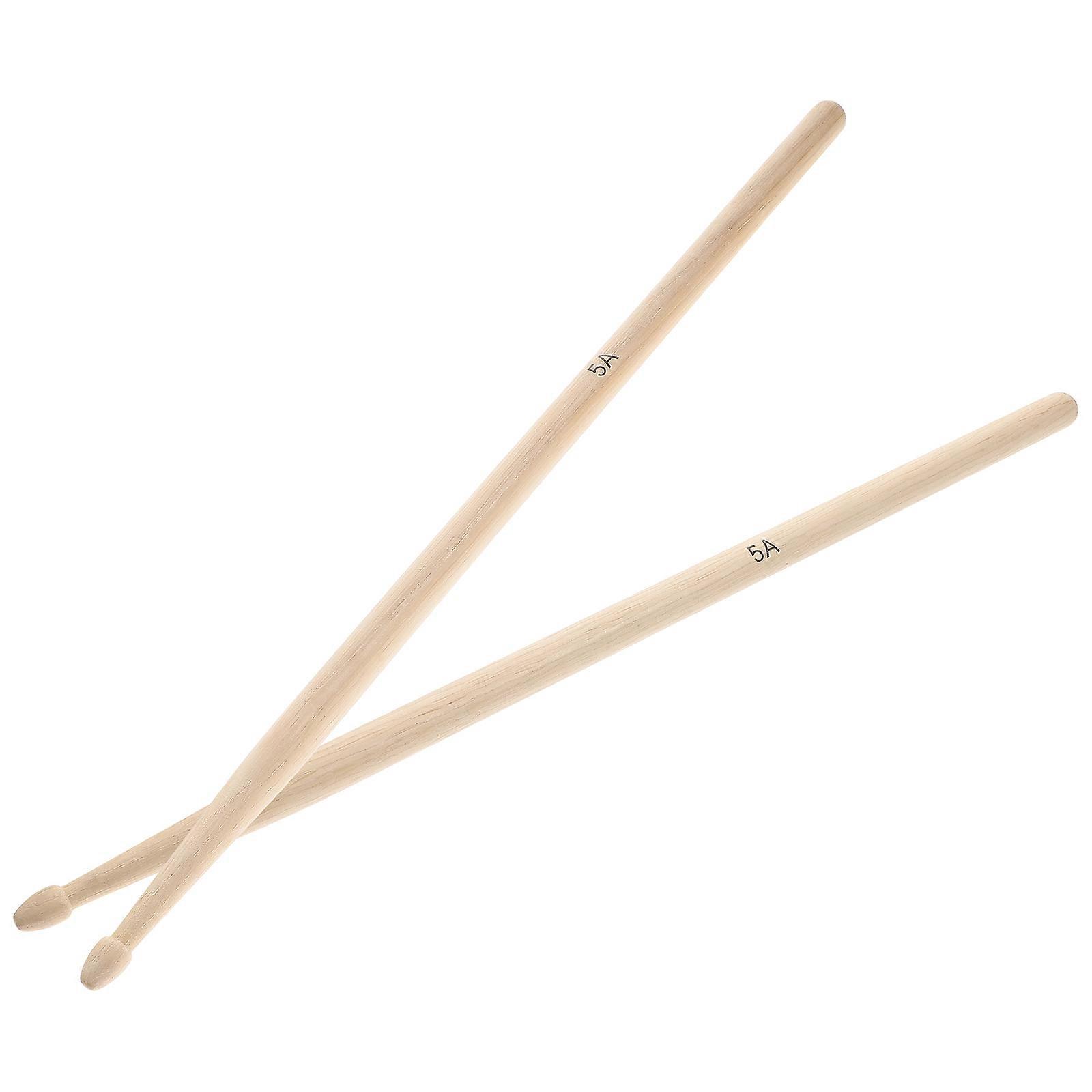 8 Pcs Musical Drum Sticks Durable Light Brown 5A Solid Wood For Comfortable Grip Anti-Slip Suitable For Various Playing Styles