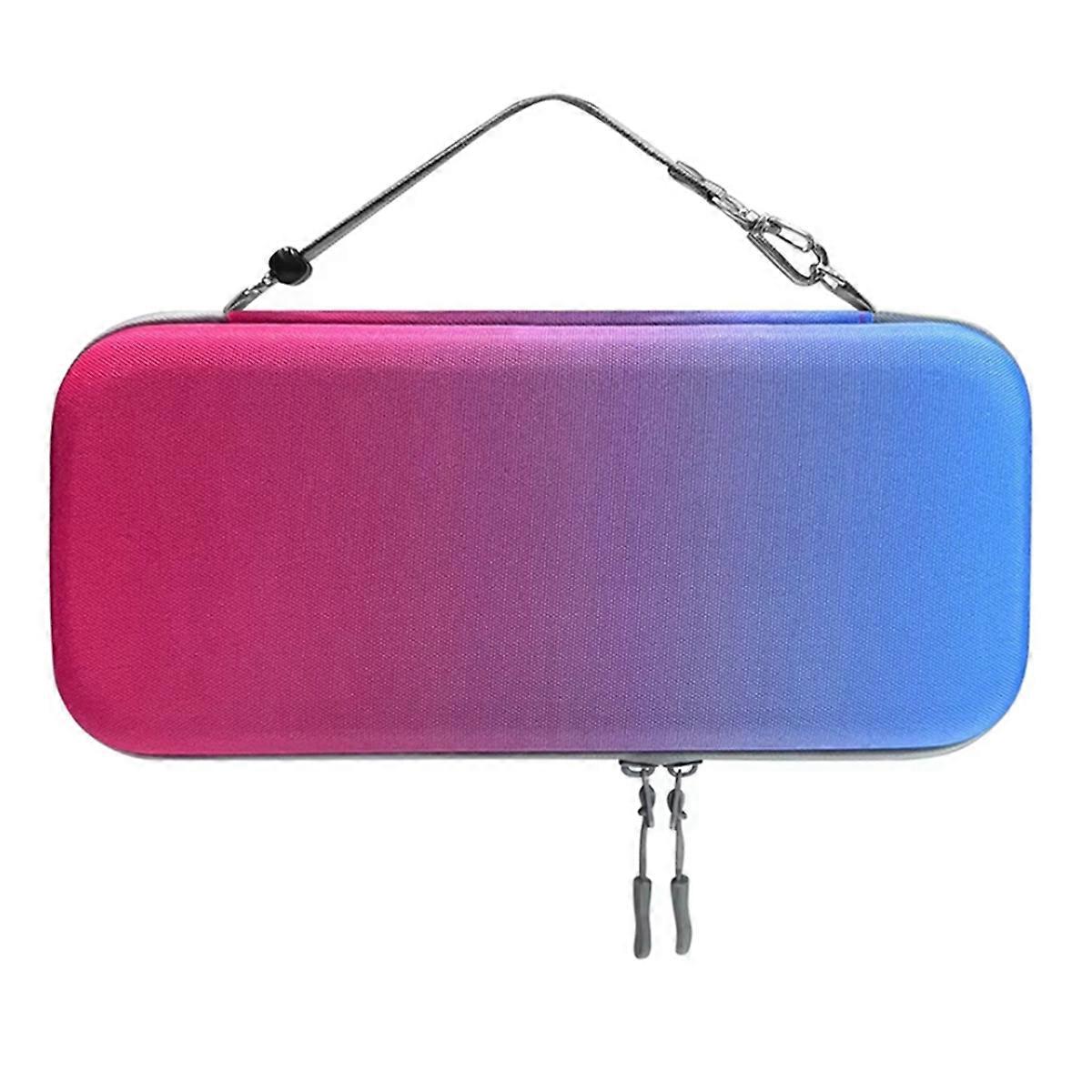 Travel Carrying Case for Switch 2 Host Protective Portable Hard Shell Case with Dual Zipper Ergonomic Handle Red Blue