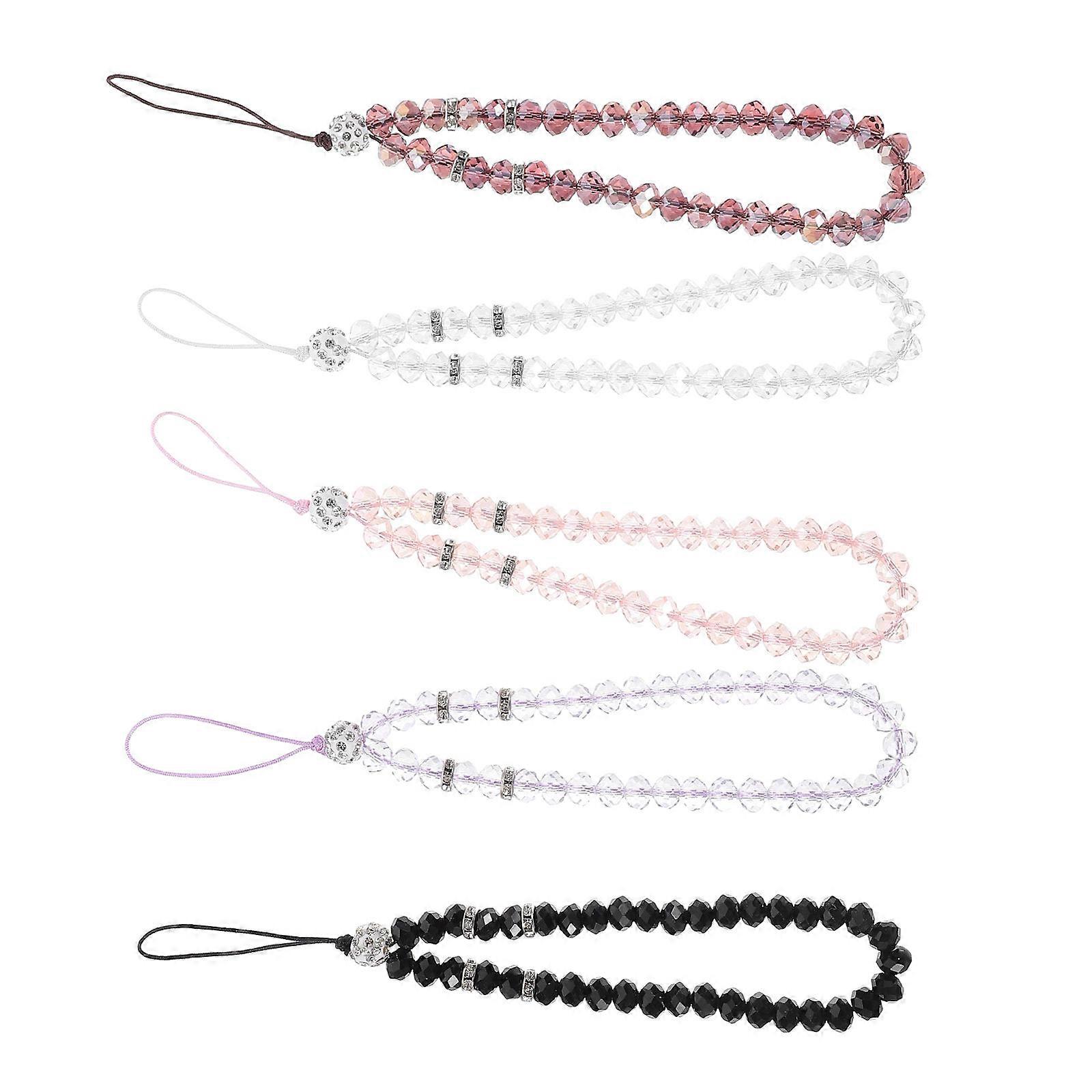 Beaded Phone Charm Crystal Phone Charm for Hanging Use 15Pcs Collection