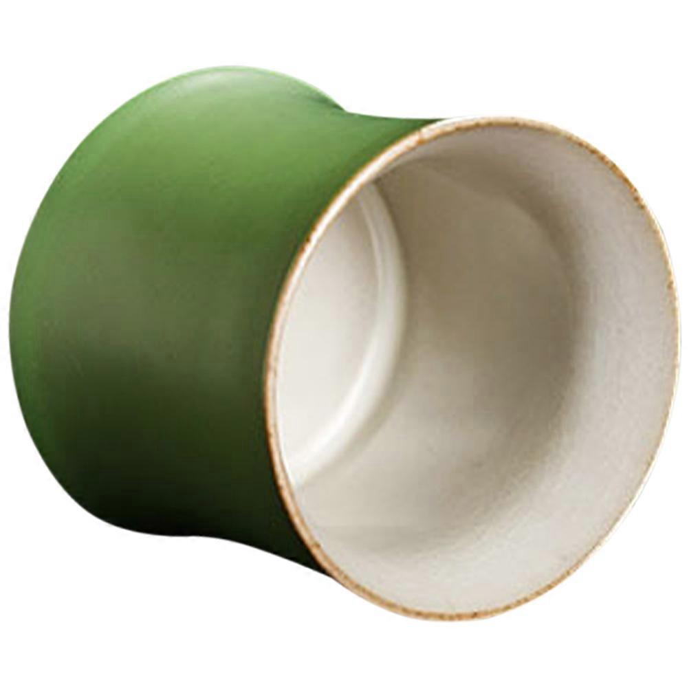 Ceramic Tea Mug Cup for Drinking Water 2Pcs Small Green Decorative Set