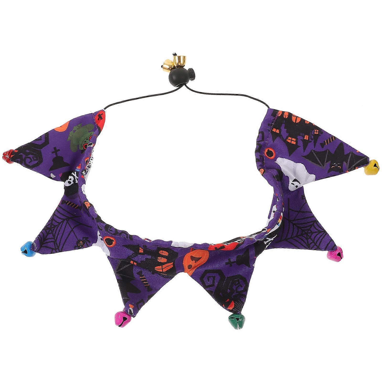 Halloween Cat Collar Decorative Kitten Collar Lightweight 2Pcs Set