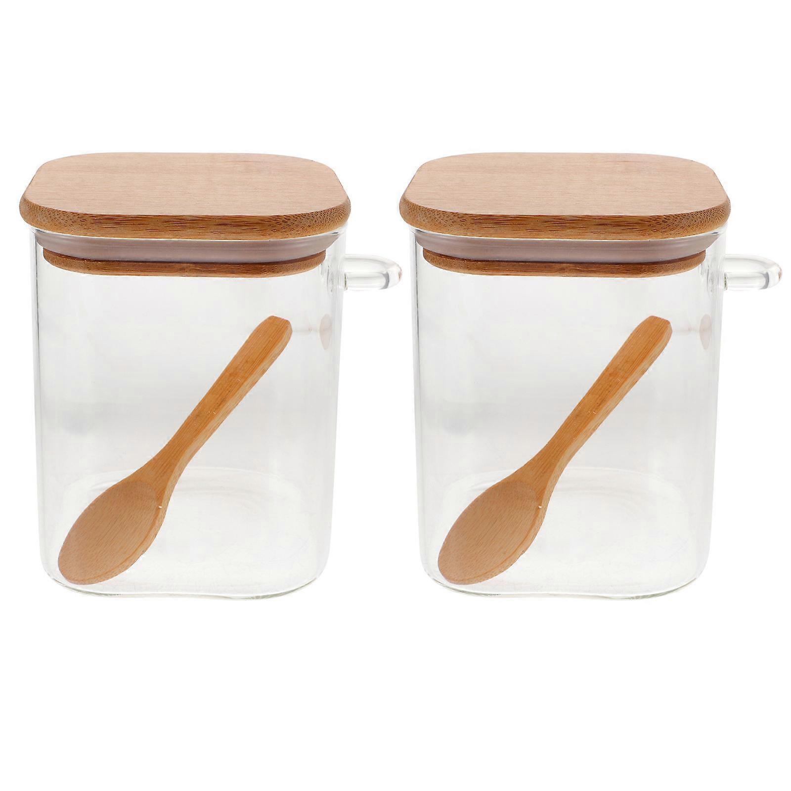 Coffee Bean Storage Canister Glass Jar for Storage Use 1Set Material
