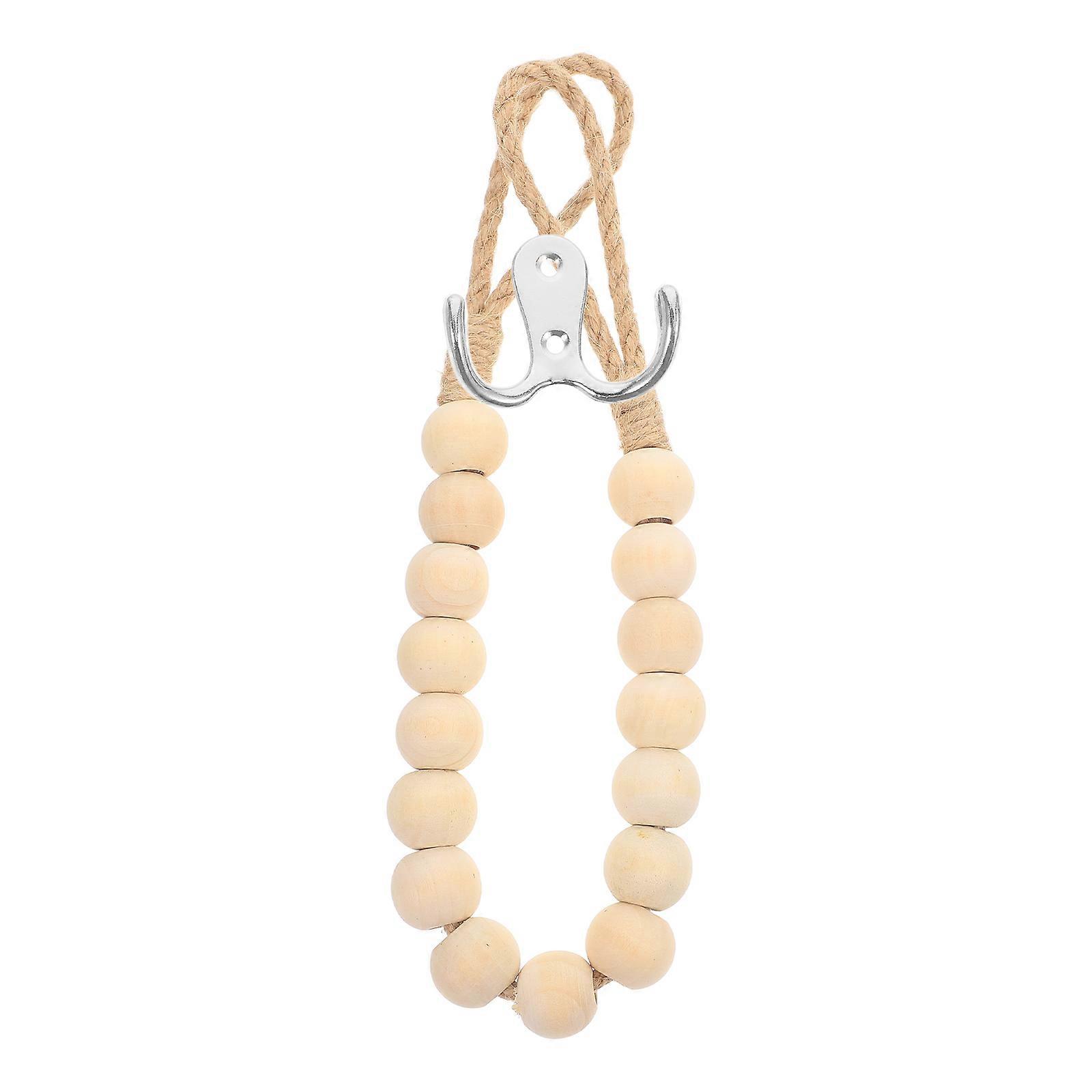 Wooden Bathroom Hand Towel Ring Holder for Wall Use 2Sets