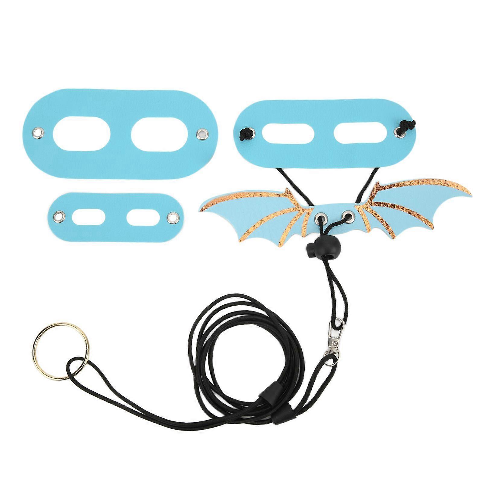 Adjustable Lizard Leash Bearded Dragon Harness Soft for Reptiles Small Pet AnimalsBlue