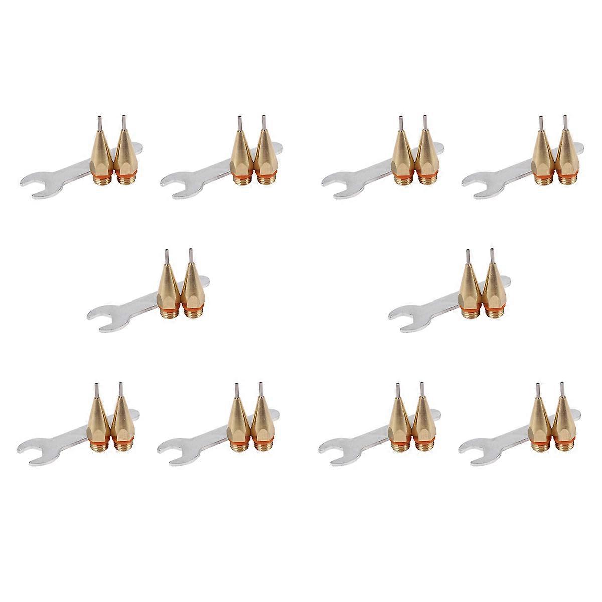 2Pcs 1.0X40Mm Copper Nozzle With Nozzle Wrench Interchangeable Nozzle