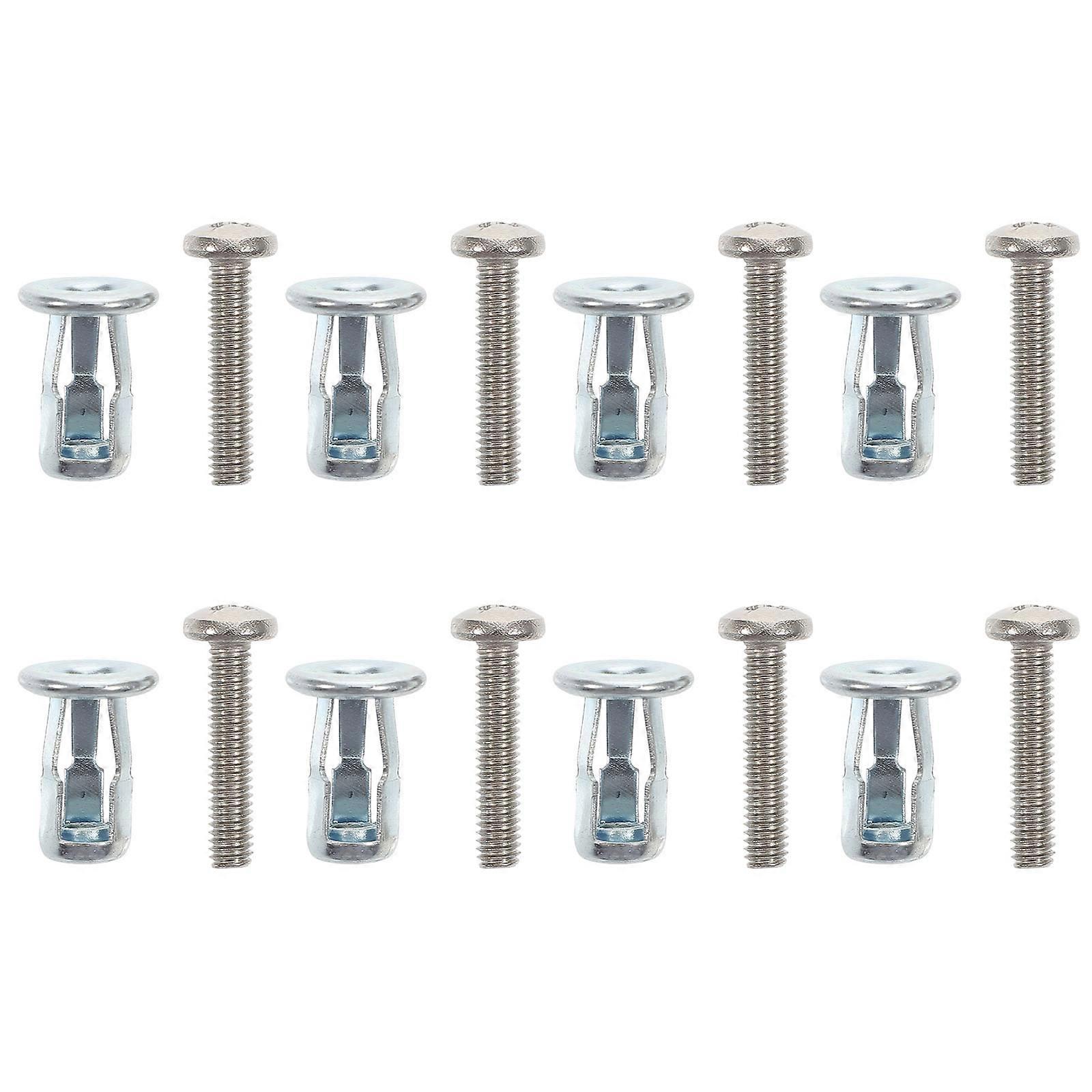 Hollow Door Anchor Jack Nut for Fixing 50Pcs Silver Expansion Nuts