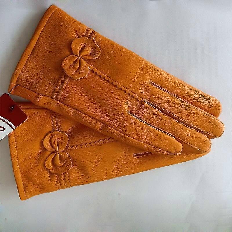 Luxora Kvinnor Äkta Läder Vinter Varm Handske Damer Äkta Får Läder Handskar Flickor Körning Mode Kvinna Lyx Ullfodrade Handskar