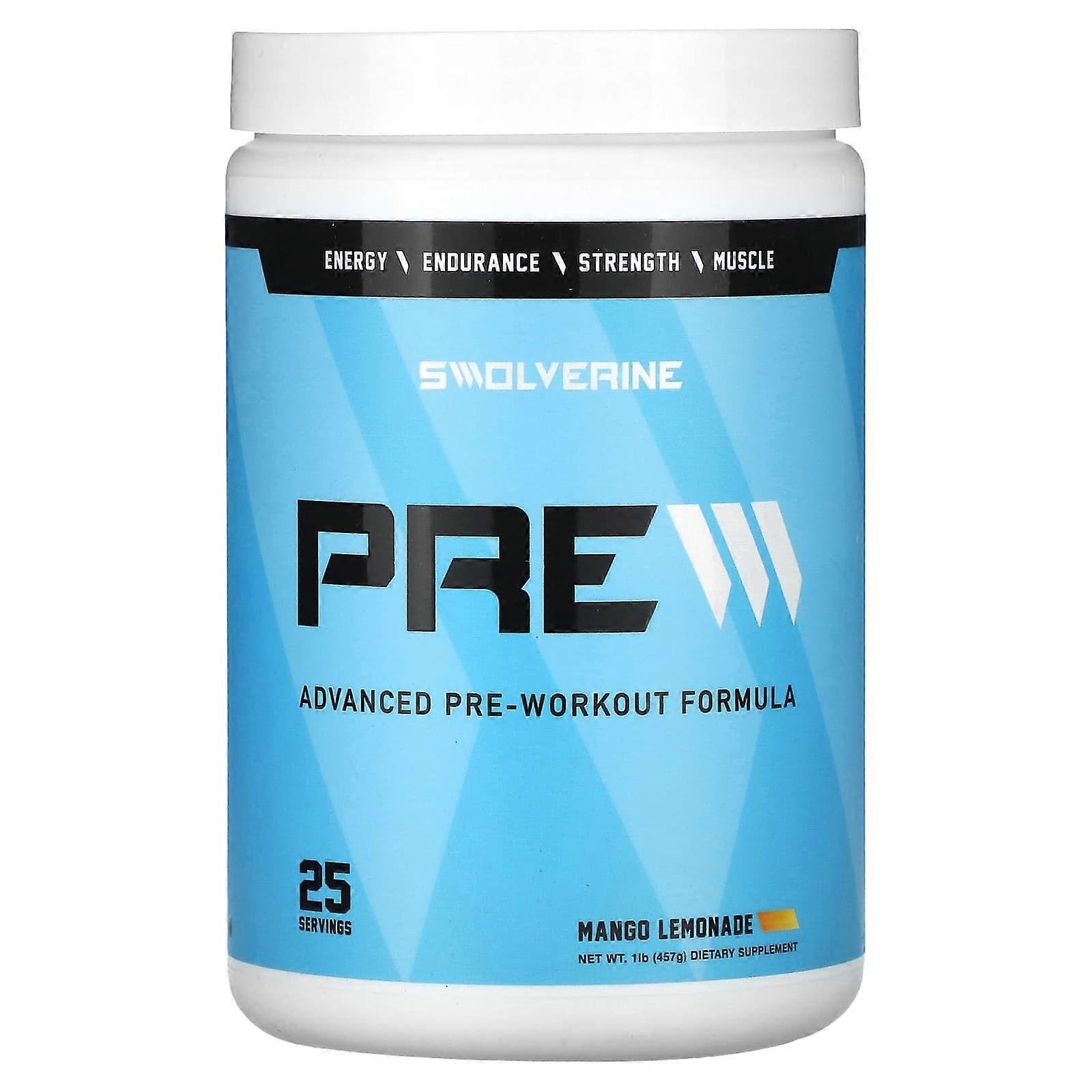 Pre, Advance Pre-Workout Formula, Mango Lemonade, 1 lb (457 g)