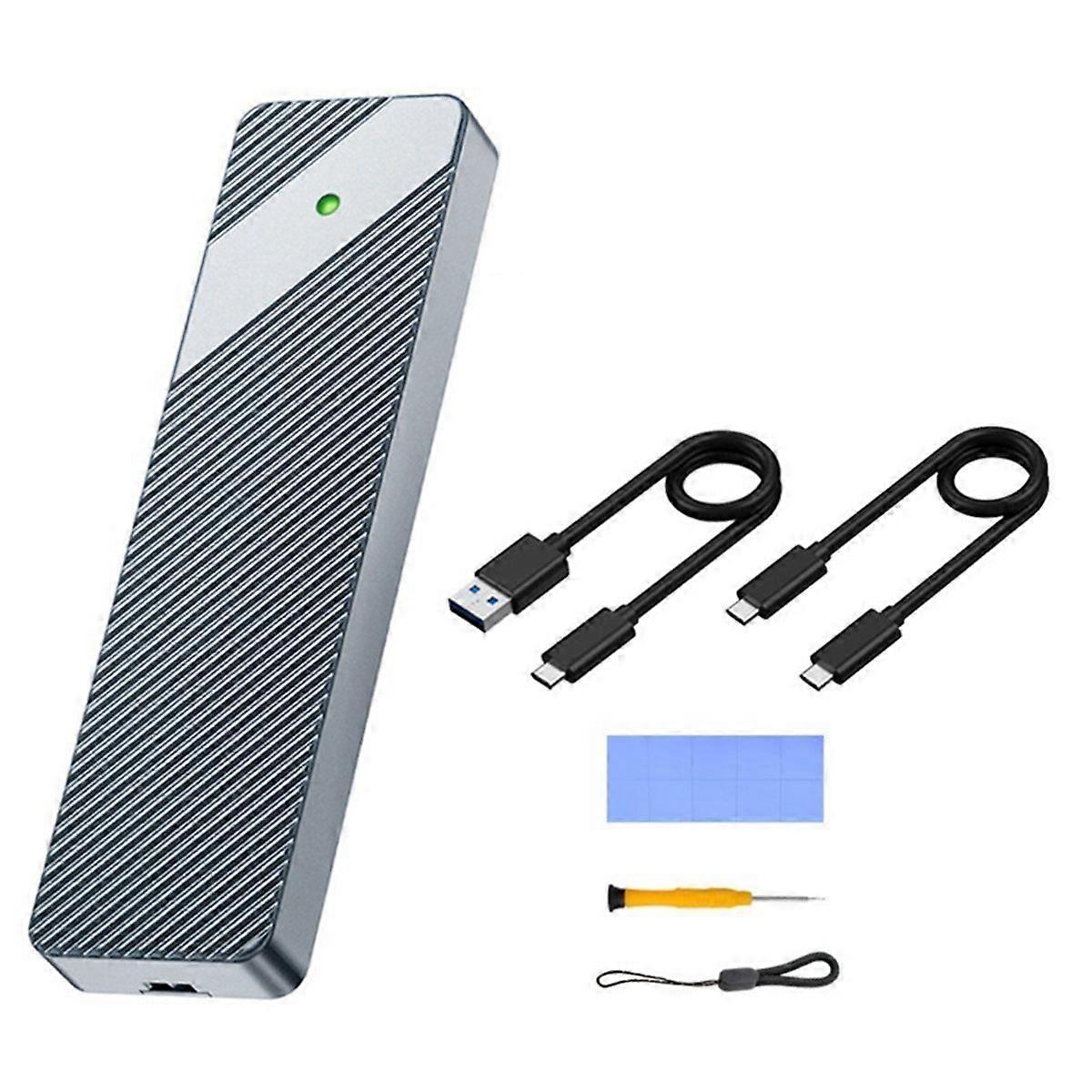 M.2 Solid State SSD Type-C USB 3.2 Interface 10Gbps Dual Protocol NVMe/NGFF External Box USB3.2 M.2 SSD Enclosure