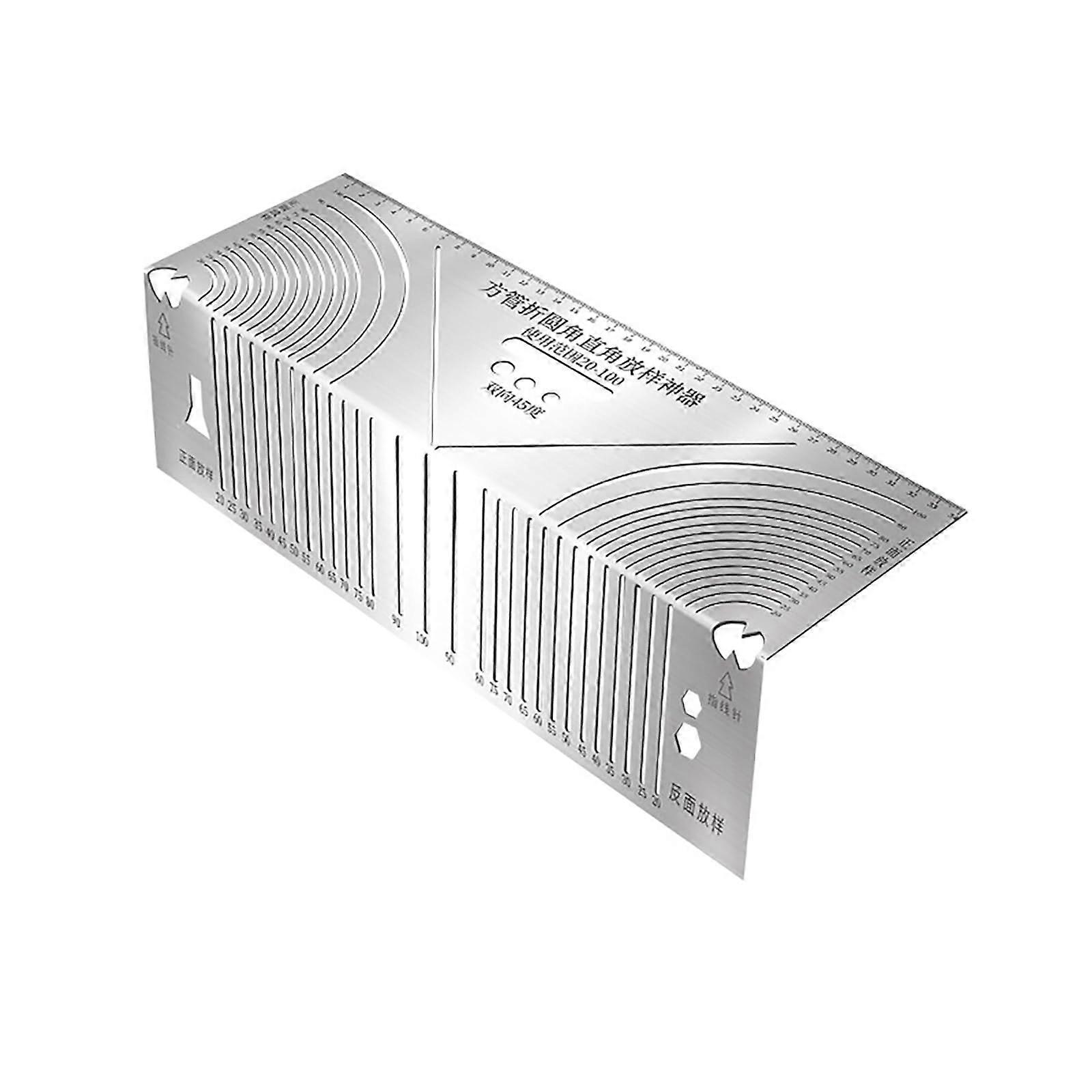 Multifunctional Marking Tool Angle Marking Tool Marking Ruler Parallel Line Drawing Tool Model 20T100