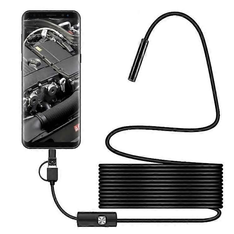 Endoscope Camera With Light, Adjustable LED Borescope, Waterproof Inspection Camera, 1 Meter Cable