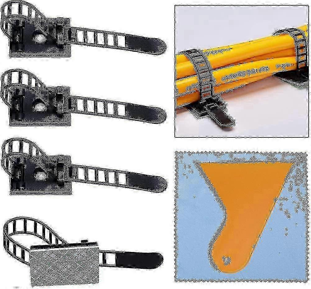 100 Pieces Cable Clips, Cable Ties Adhesive Cable Clips Adjustable Nyl