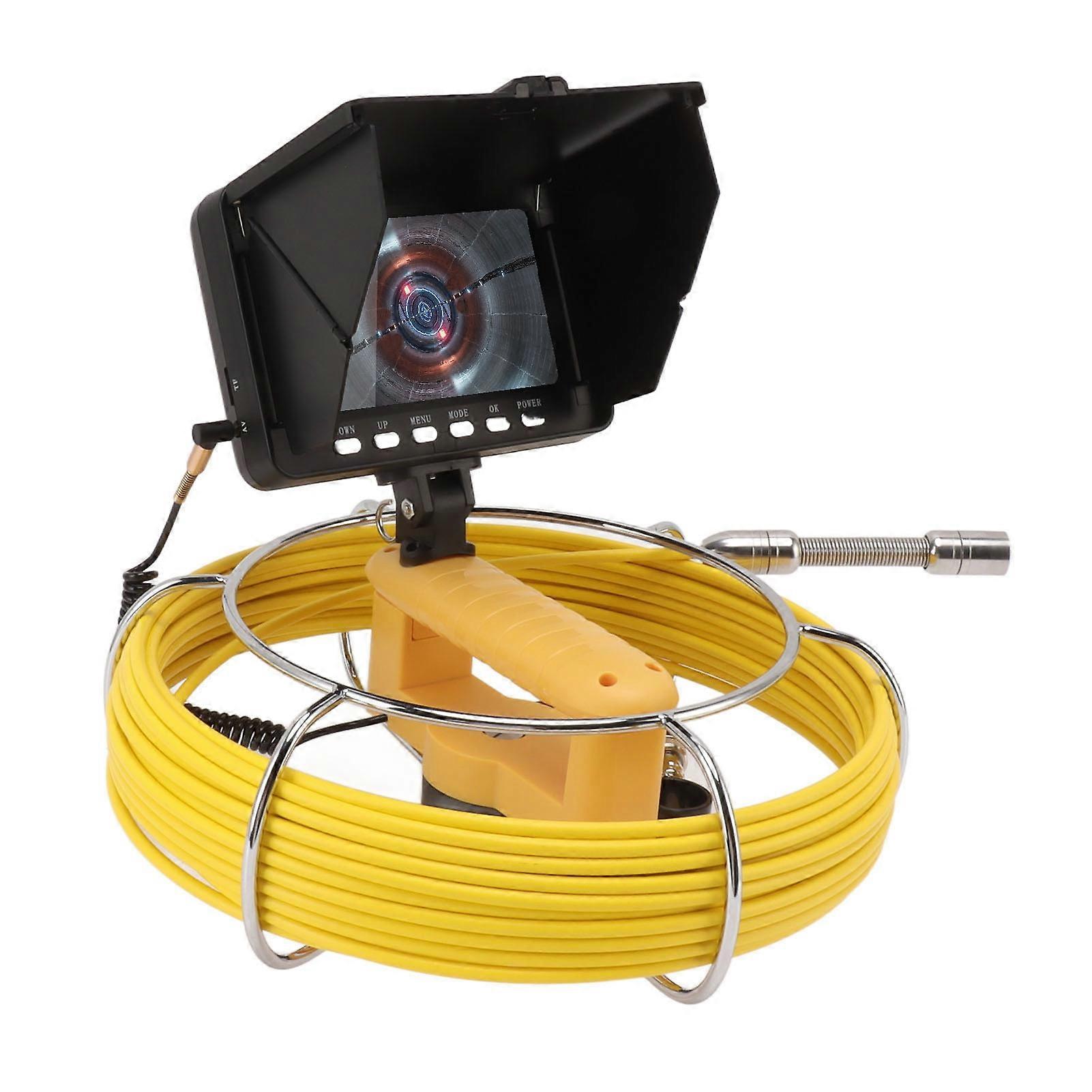 5in LCD Screen Sewer Camera IP68 Water Resistant Pipe Inspection Camera 32GB Memory Card
