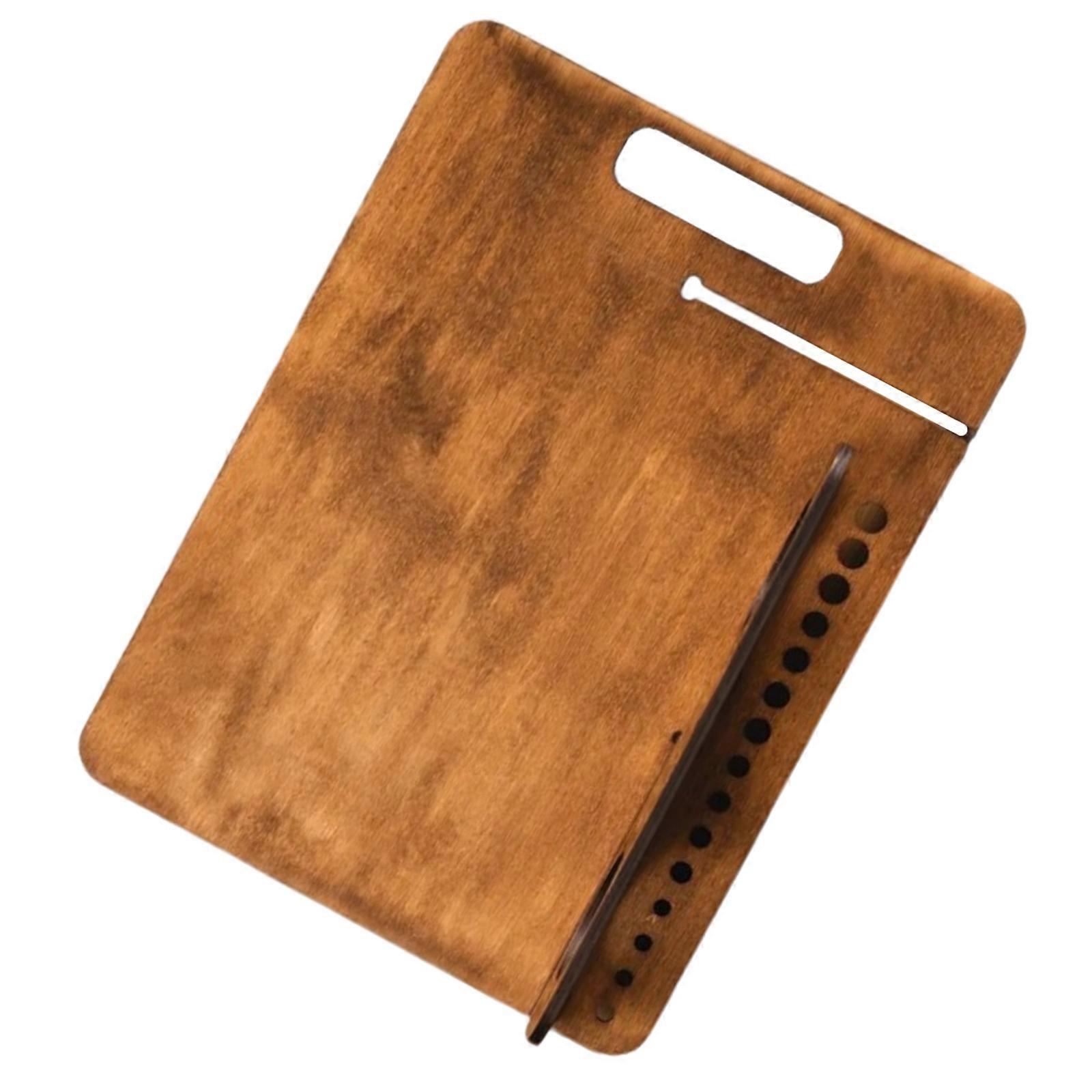 Portable Art Sketch Board With Handle 10.6x15.75In Drawing Clipboard Wood Art Clipboard With Brush Slot for Sketching Multicolor