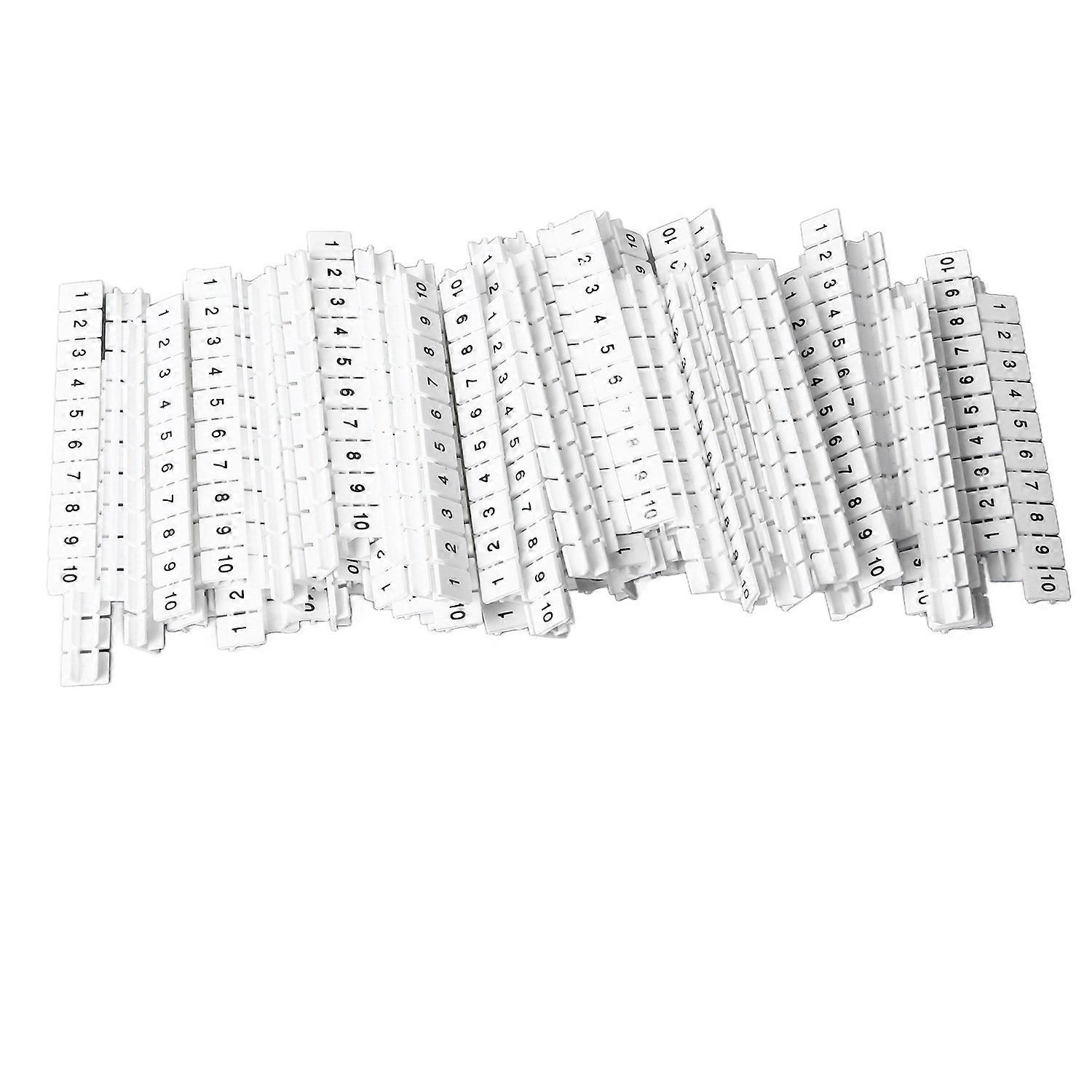 100Pcs Terminal Marker Strip Blocks Labels Marking Tags Mark Bar Heat Resistant Nylon