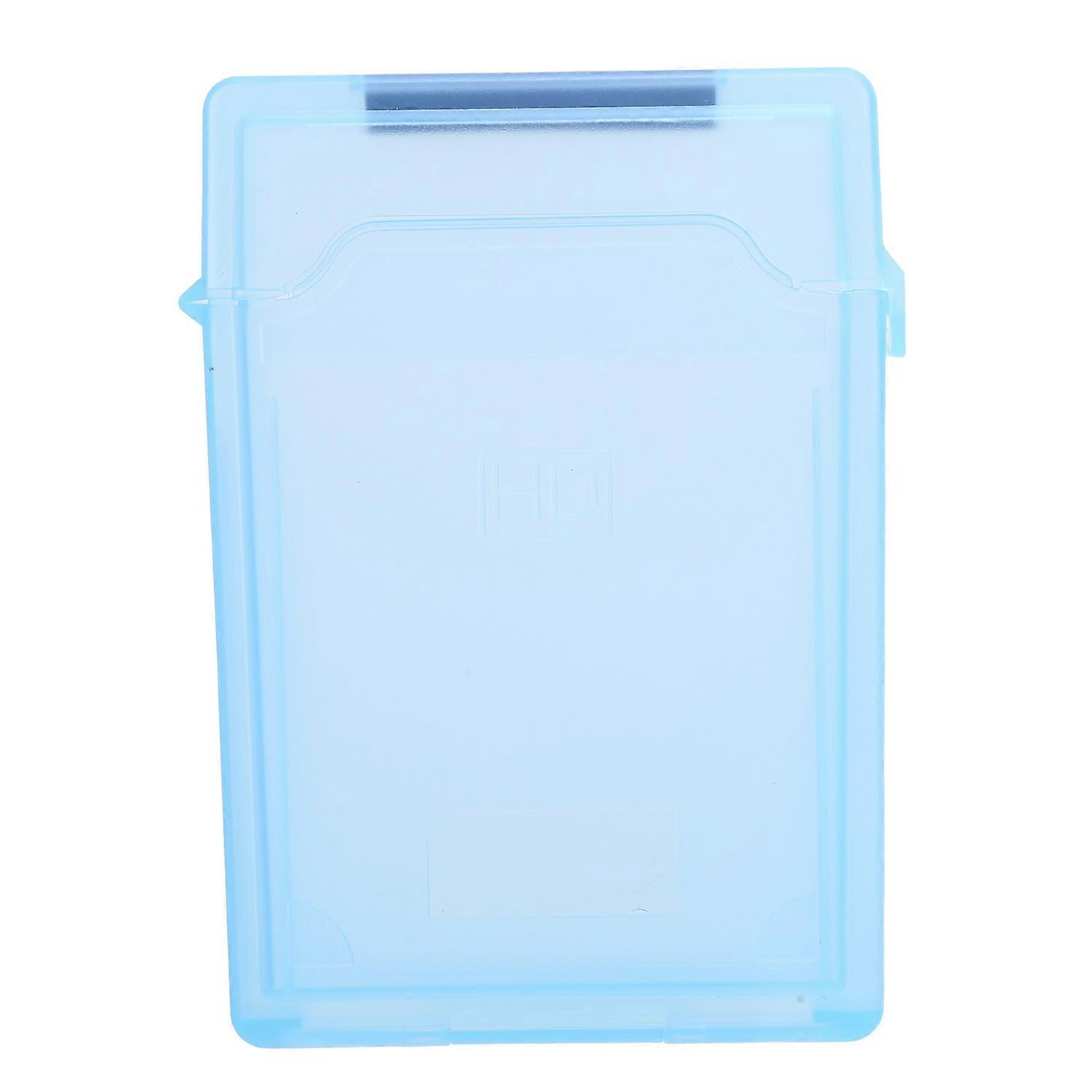 2.5in Hard Disk Storage Box ABS Material HDd SSD Dustproof and AntiStatic Protection Case(Blue ) (No