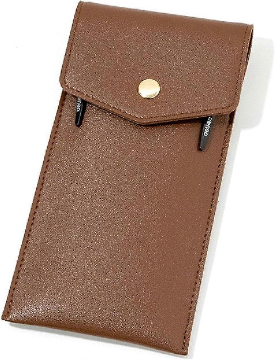 Leather Large-Capacity Multi-Pack Storage Bag Solid Color Leather Bag Pen Protective case